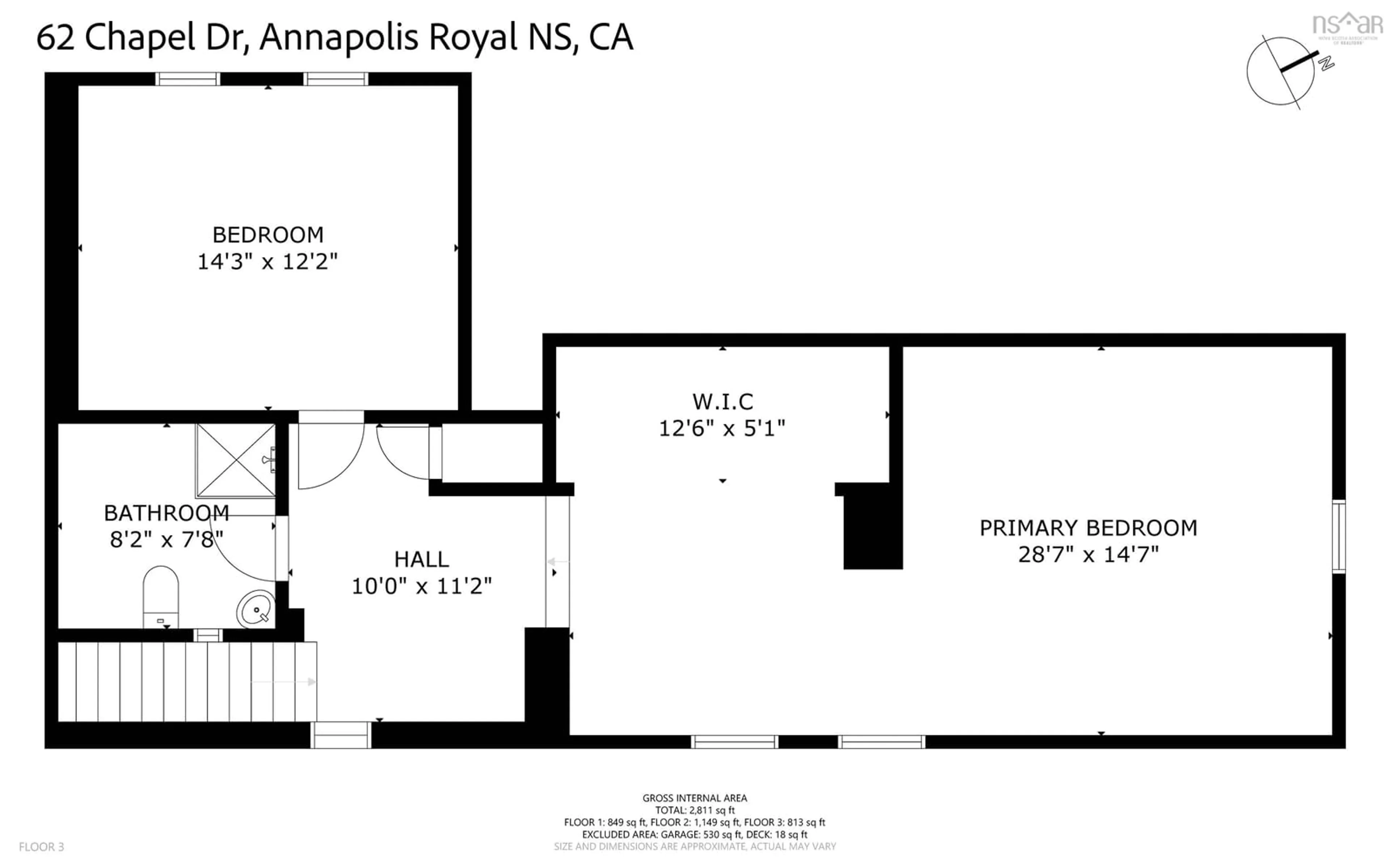 Floor plan for 62 Chapel St, Annapolis Royal Nova Scotia B0S 1A0