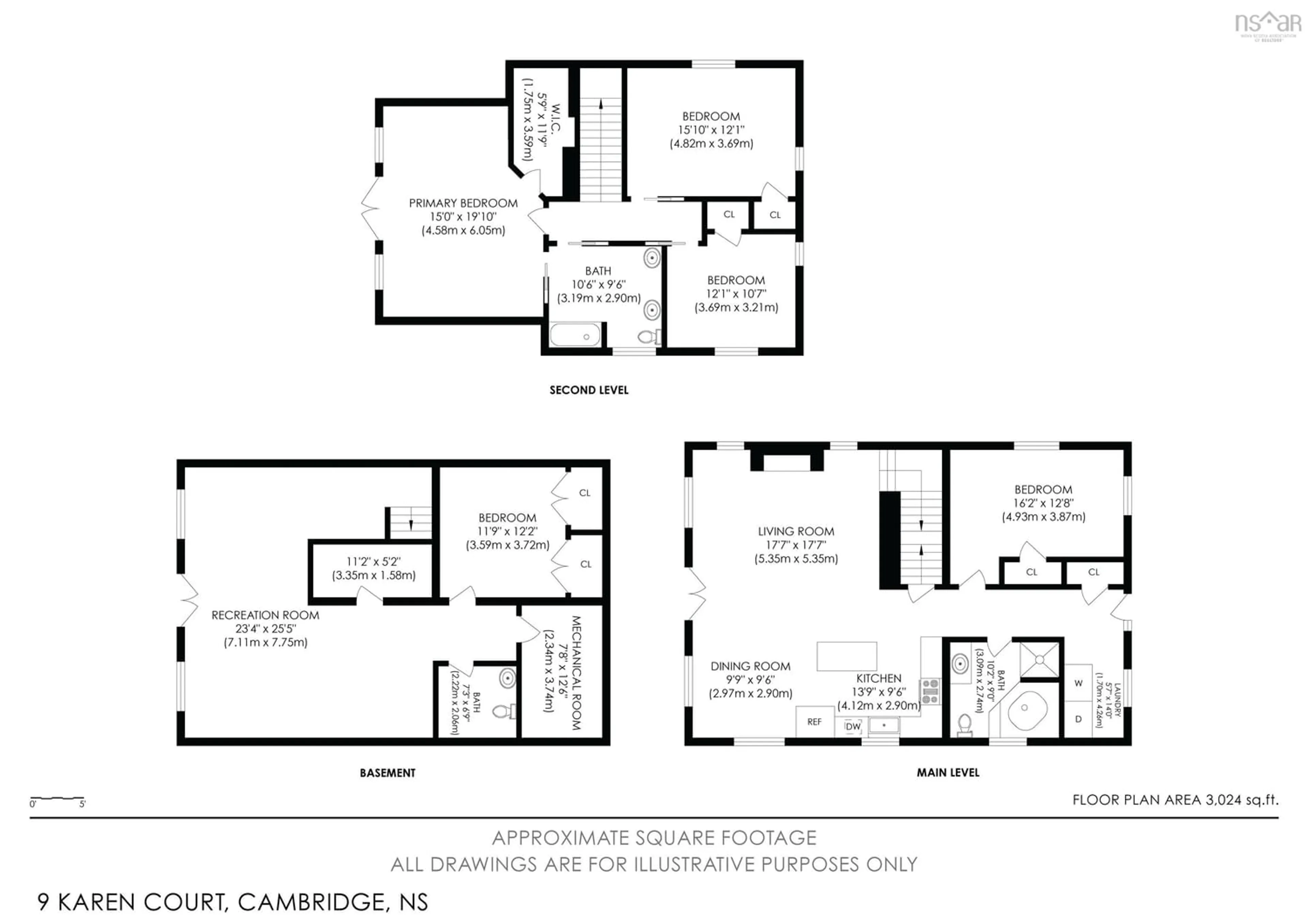 Floor plan for 9 Karen Crt, Cambridge Nova Scotia B0N 2R0