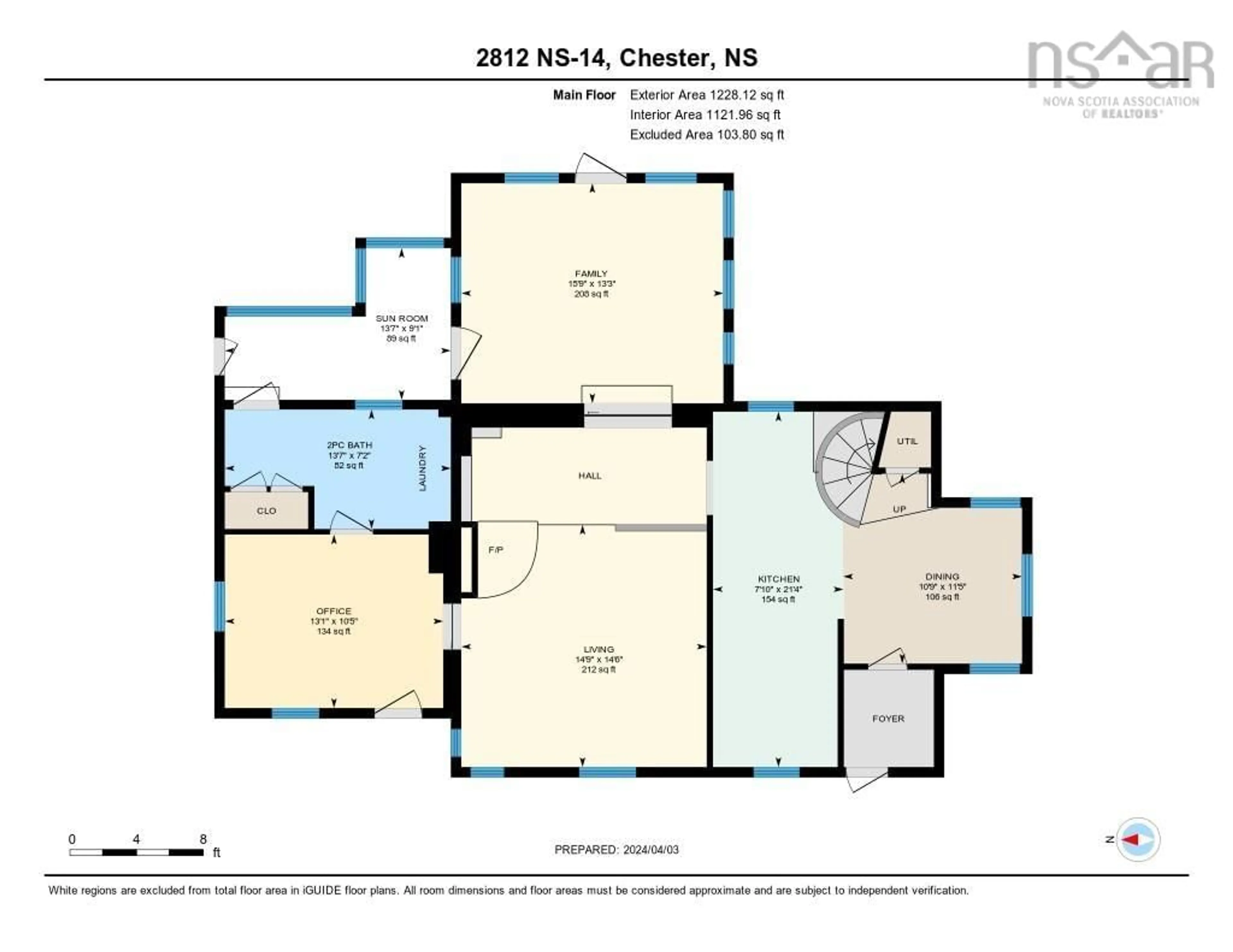 Floor plan for 2812 Highway 14, Windsor Road Nova Scotia B0J 1J0