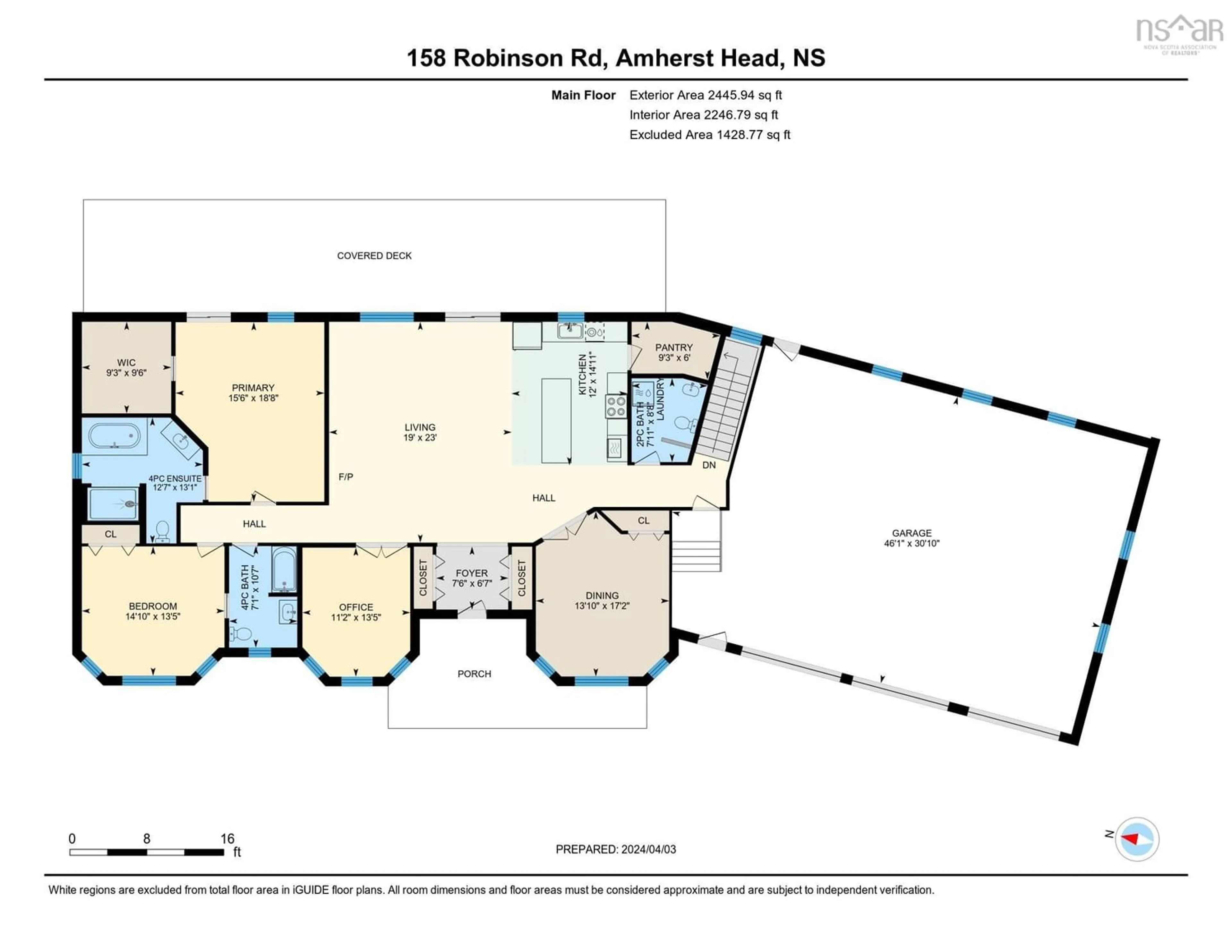 Floor plan for 158 Robinson Rd, Amherst Head Nova Scotia B4H 3Y2