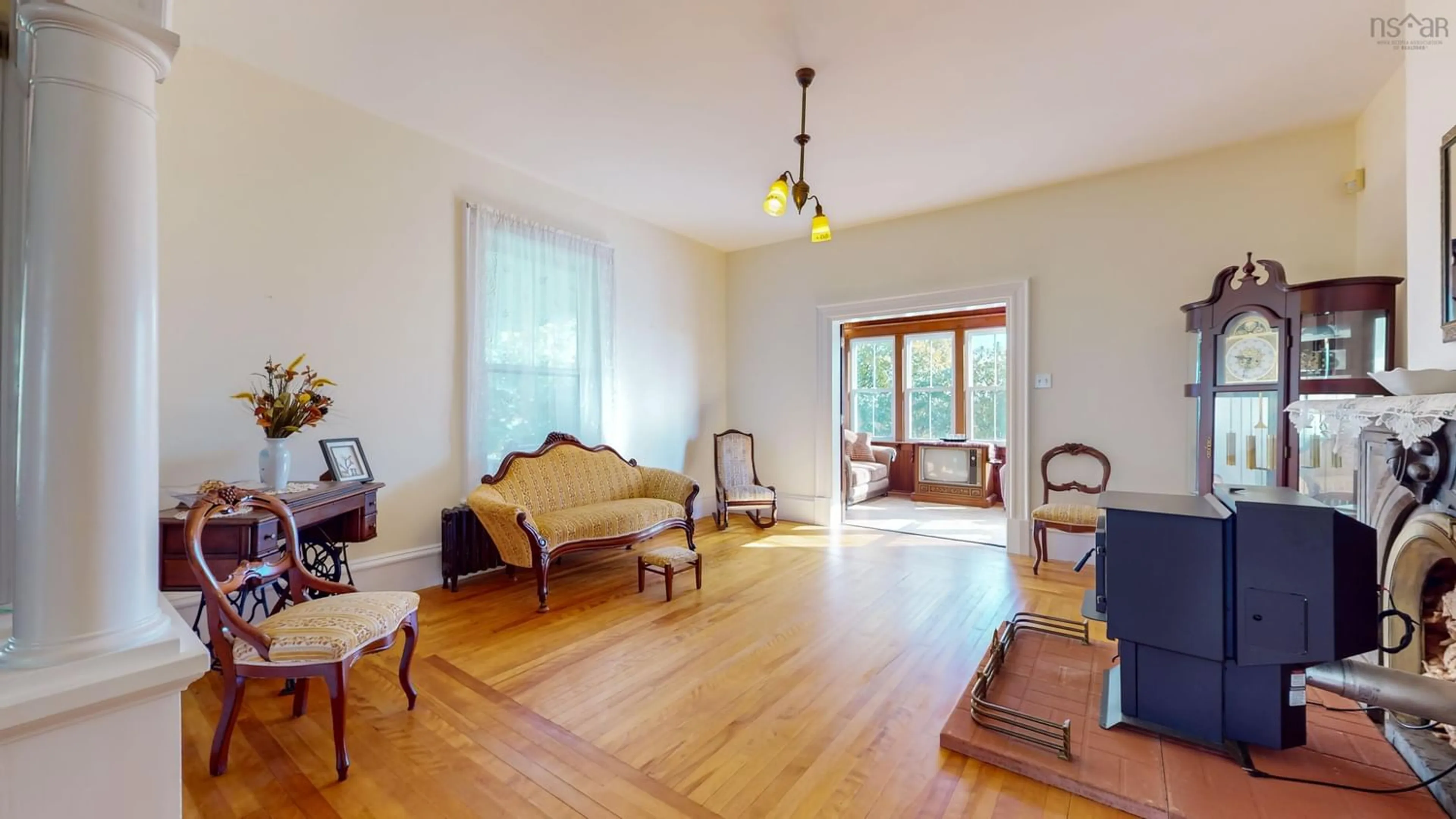 Living room, wood floors for 22 Tidal Bore Rd, Central Onslow Nova Scotia B6L 5M4