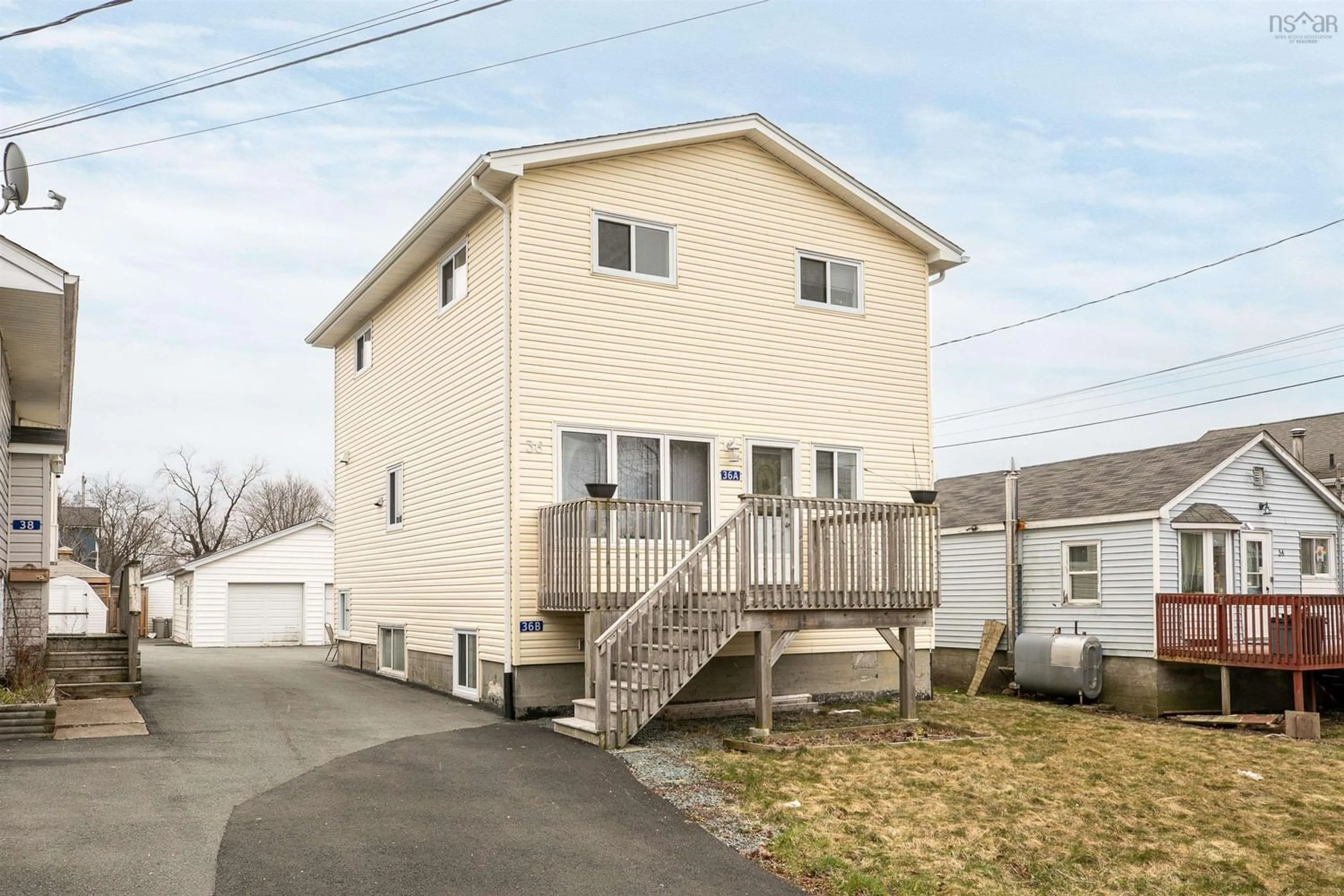 Frontside or backside of a home for 36 A & B Lahey Rd, Dartmouth Nova Scotia B3A 4A1