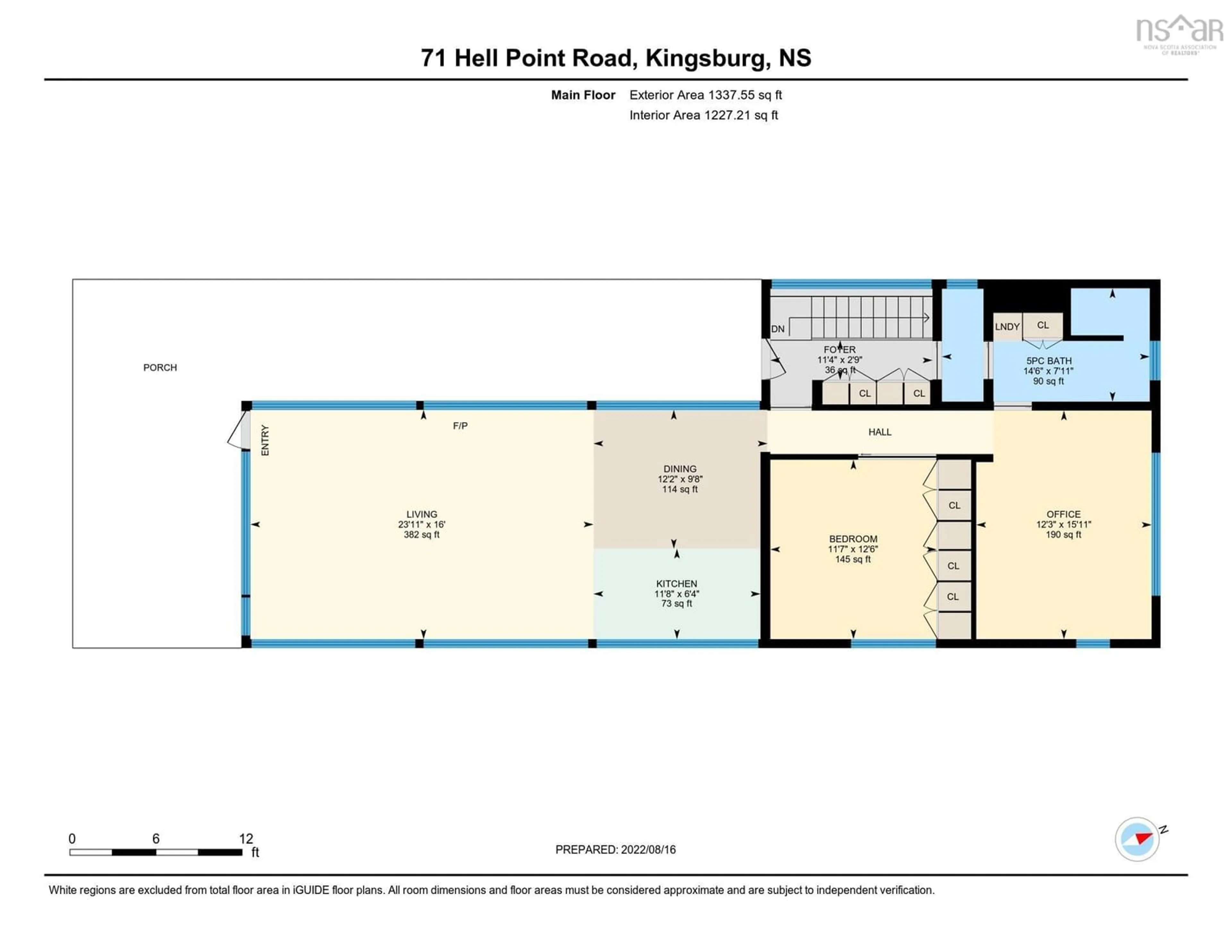 Floor plan for 71 Hell Point Rd, Kingsburg Nova Scotia B0J 2X0