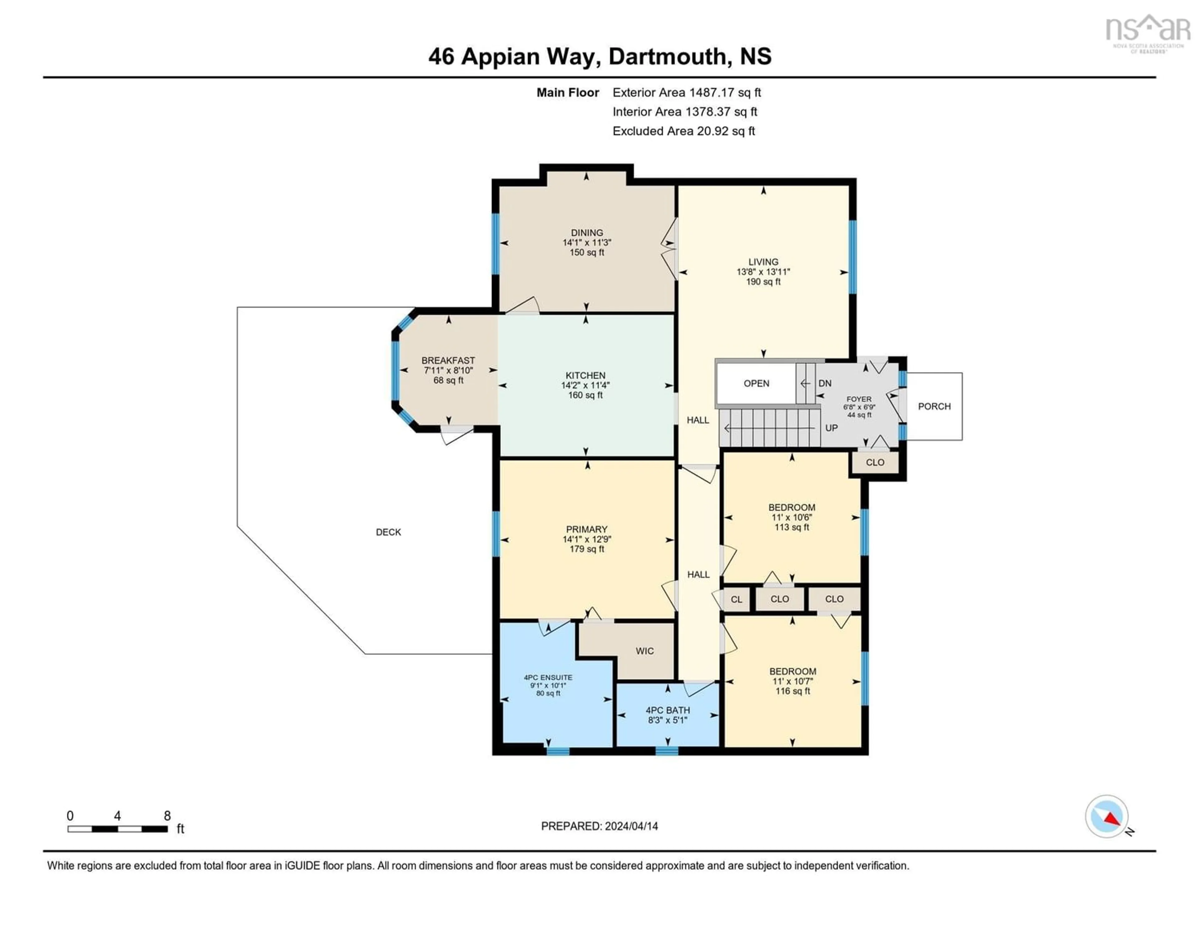 Floor plan for 46 Appian Way, Dartmouth Nova Scotia B2X 3G1