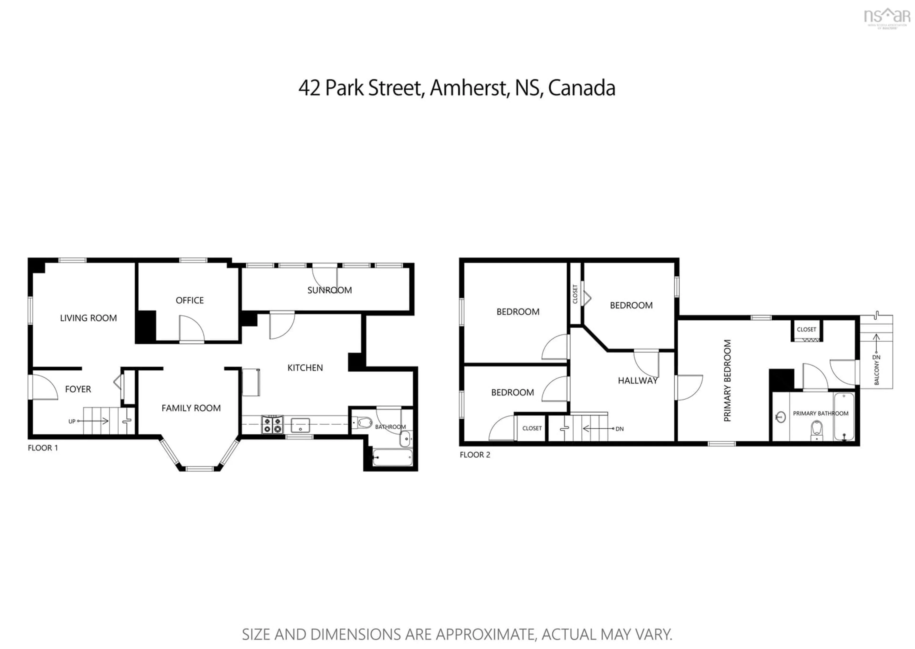 Floor plan for 42 Park St, Amherst Nova Scotia B4H 2R5