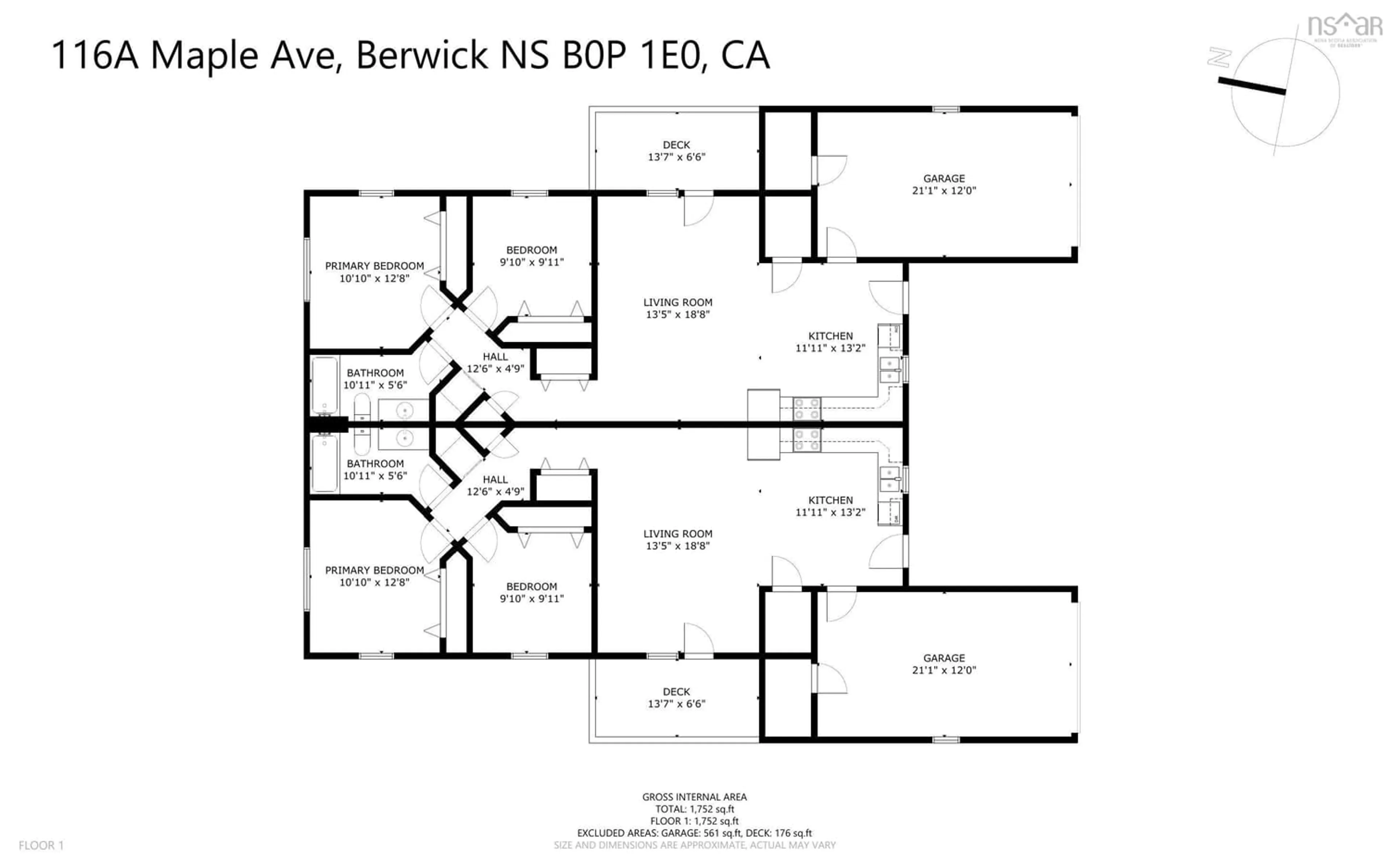 Floor plan for 116 Maple Ave, Berwick Nova Scotia B0P 1E0
