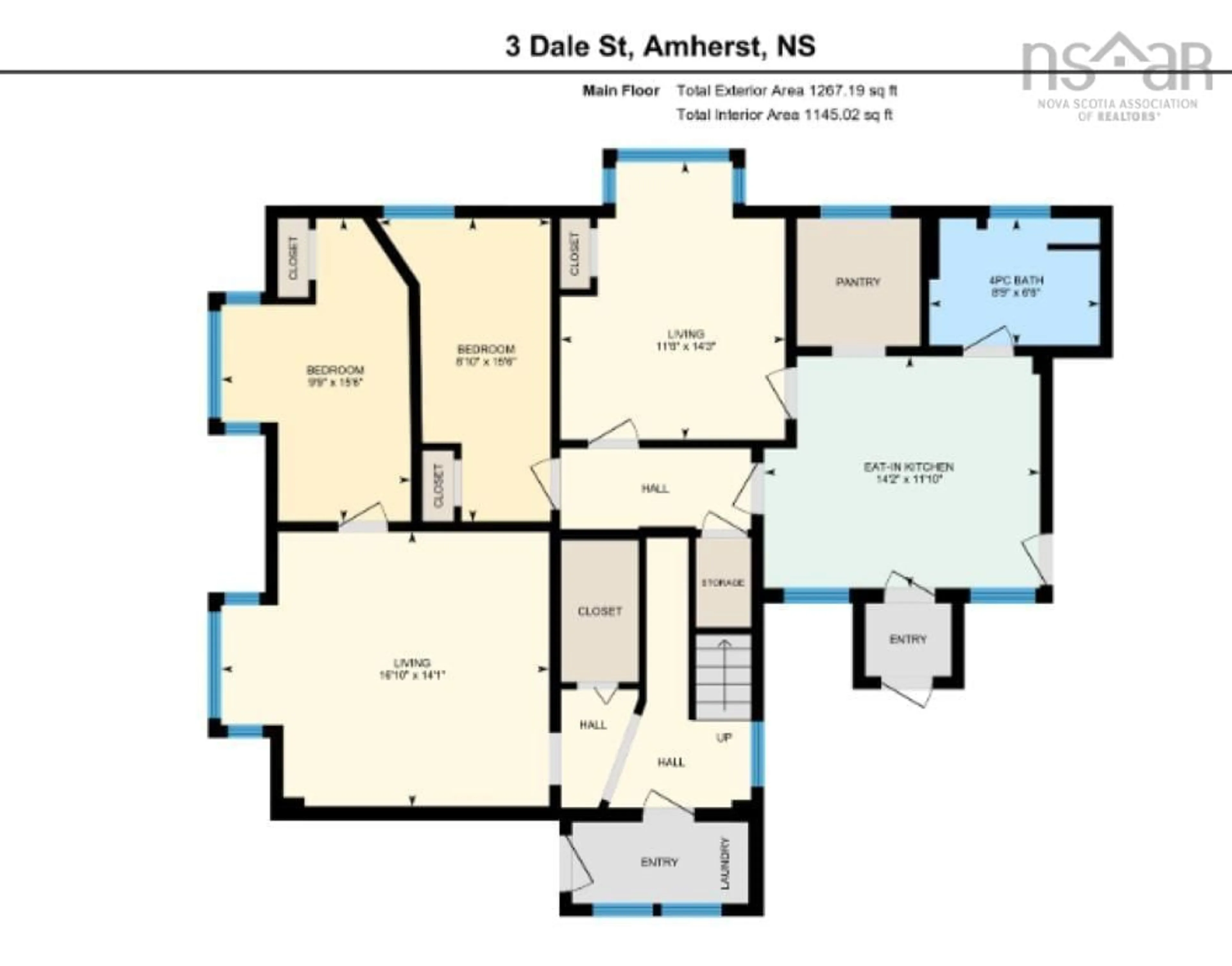 Floor plan for 3 Dale St, Amherst Nova Scotia B4H 2A2