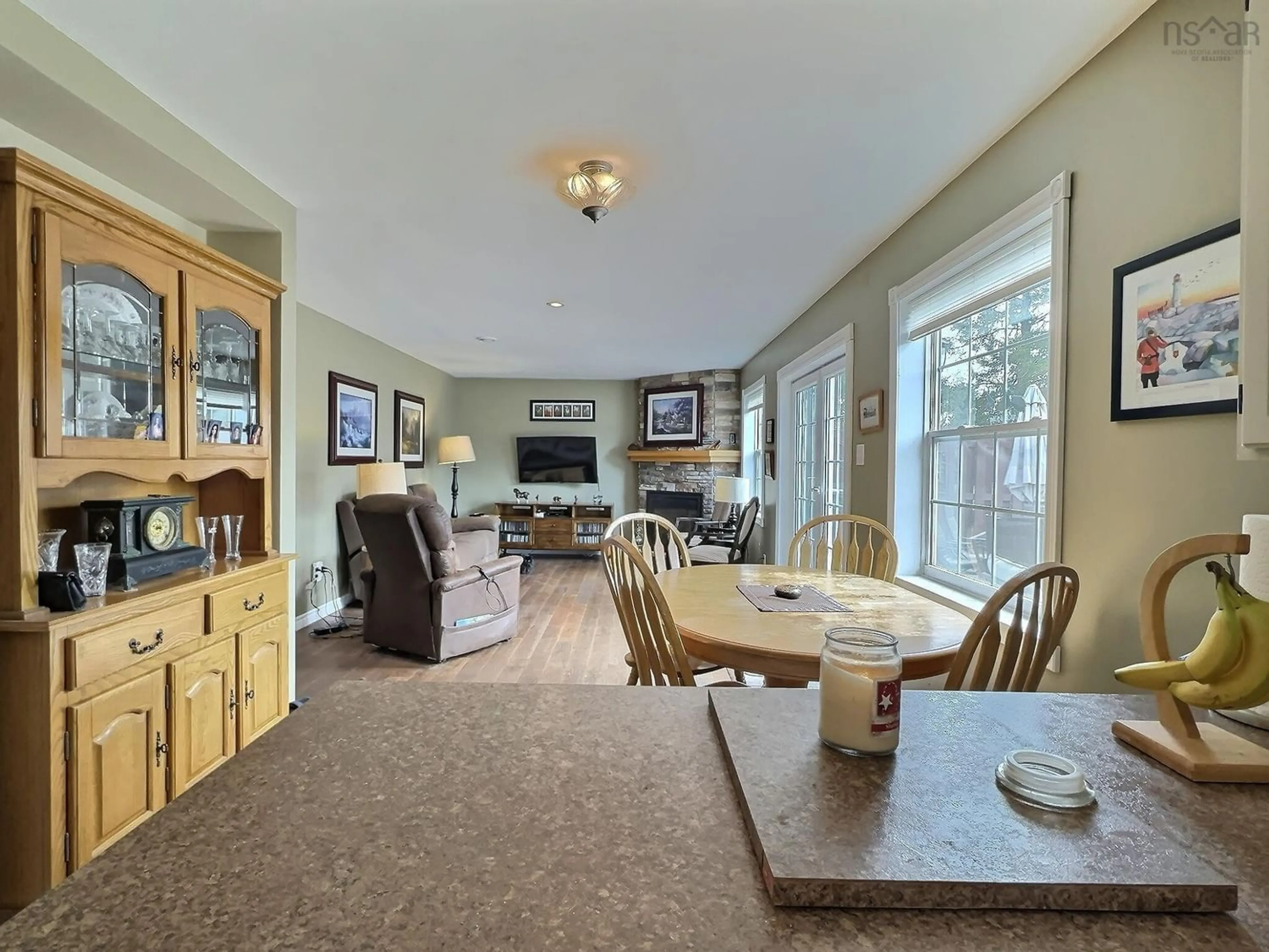 Dining room, wood floors, cottage for 180 Lake Shore Dr, Great Village Nova Scotia B0M 1L0