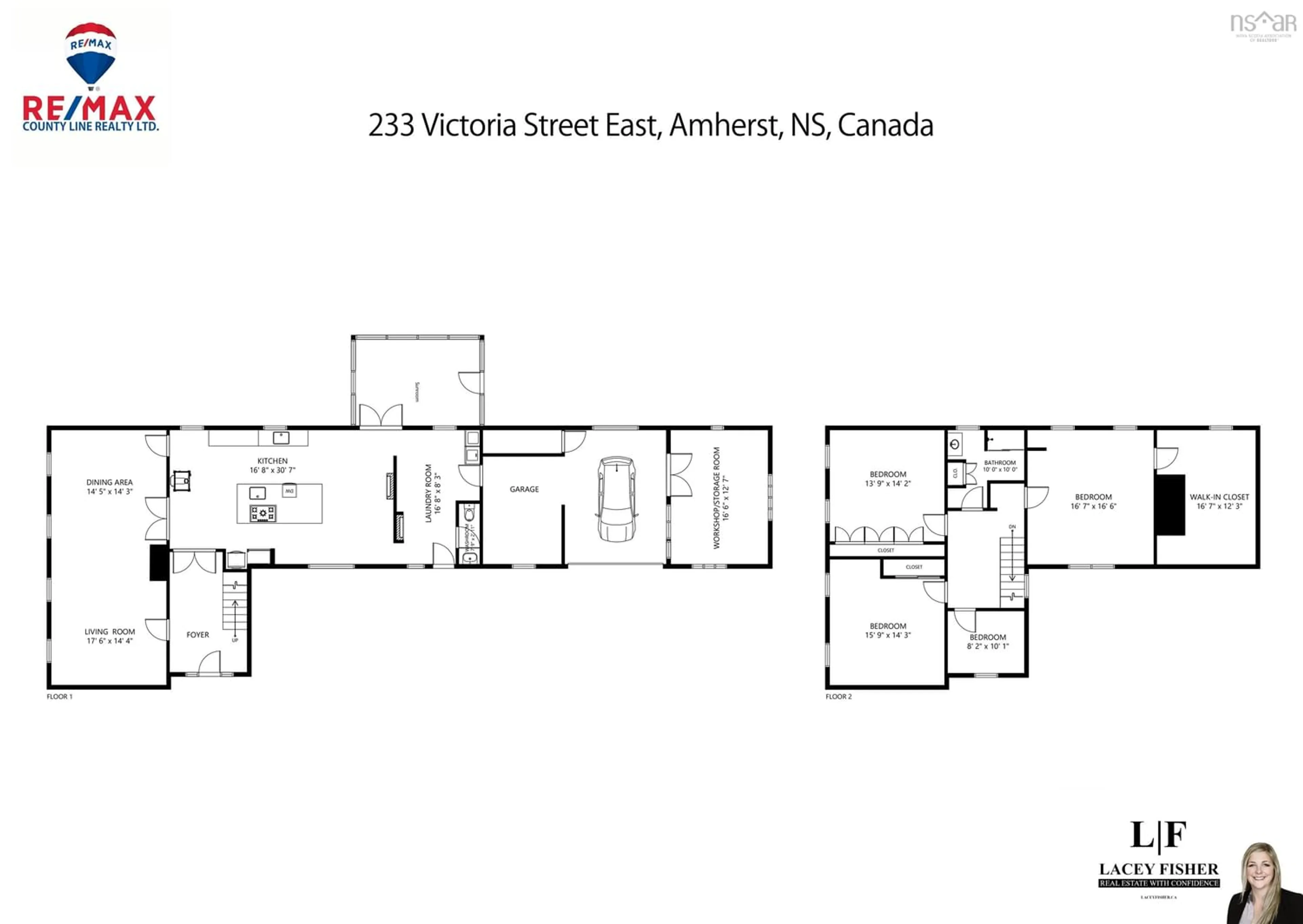 Floor plan for 233 Victoria St, Amherst Nova Scotia B4H 1Y8