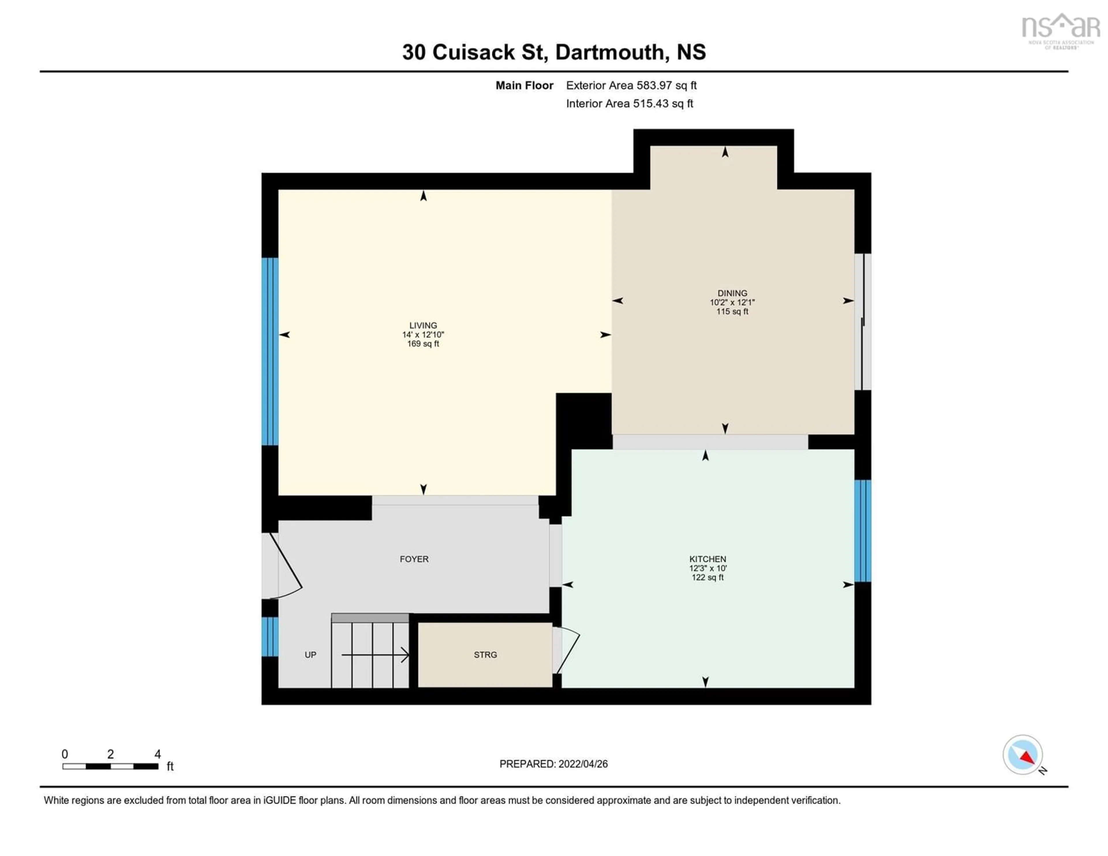 Floor plan for 30 Cuisack St, Dartmouth Nova Scotia B2Y 2L6