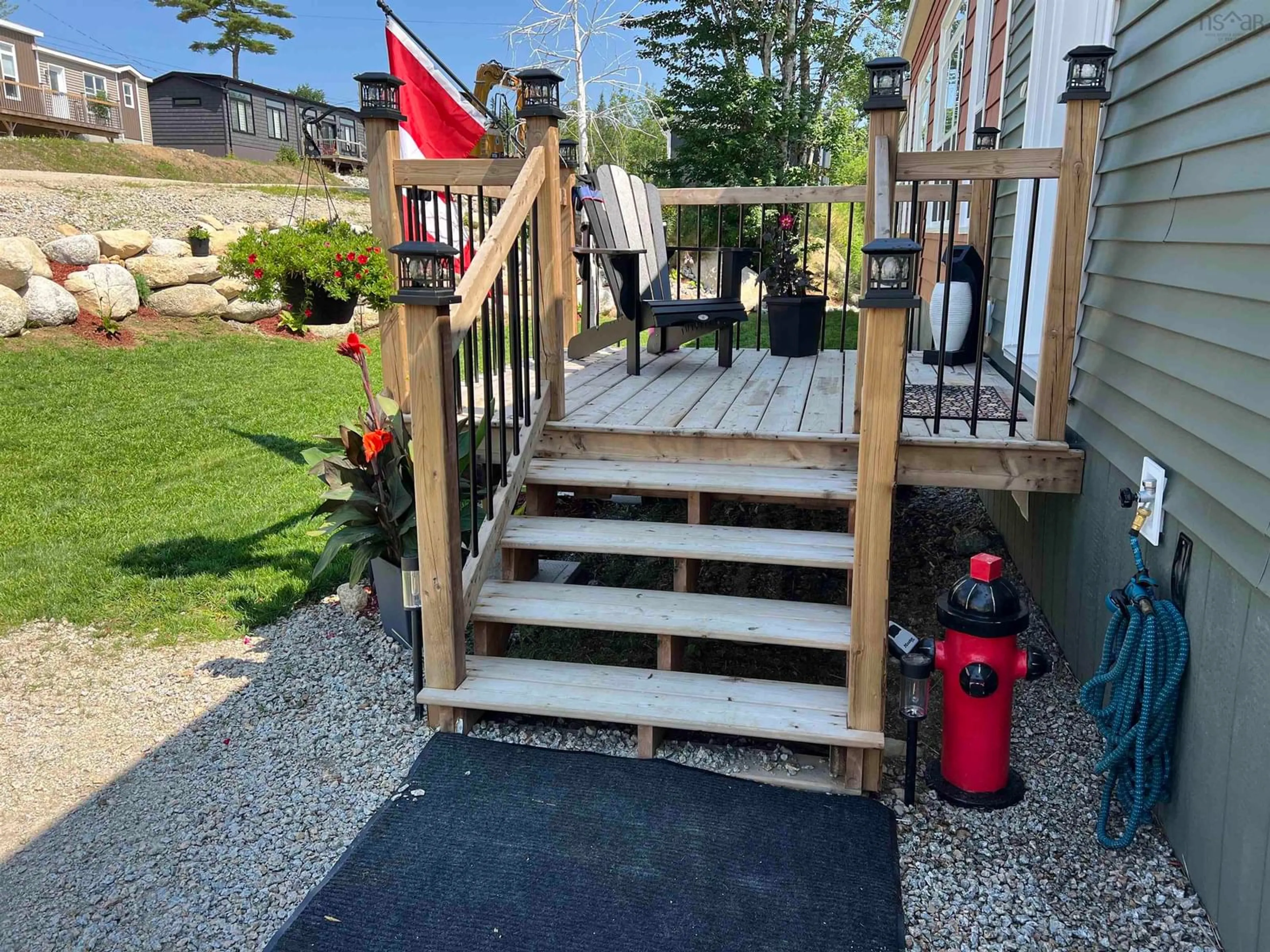 Patio, the fenced backyard for 83 Appletree Dr, Windsor Road Nova Scotia B0J 1J0