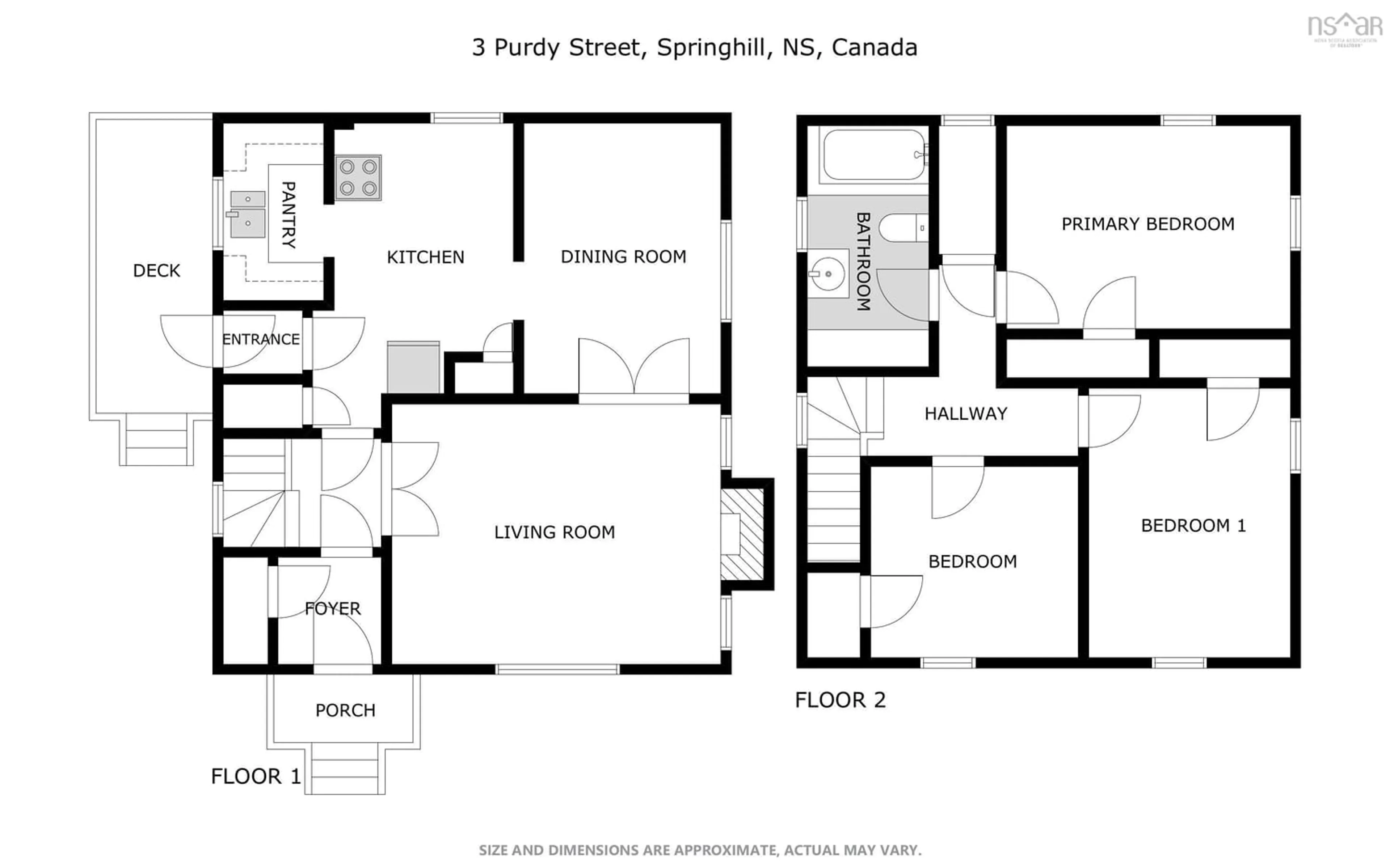 Floor plan for 3 Purdy St, Springhill Nova Scotia B0M 1X0