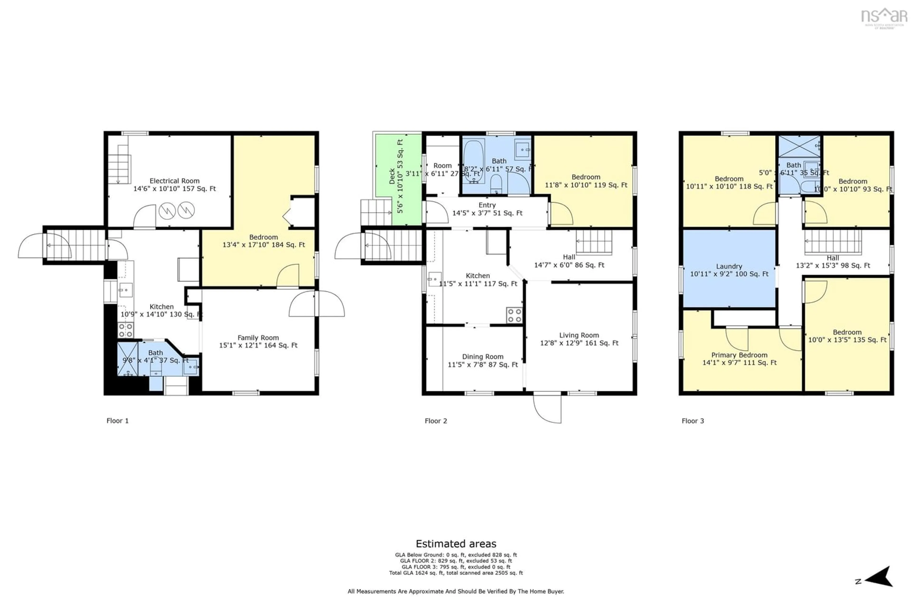 Floor plan for 105 & 107 York St, Lunenburg Nova Scotia B0J 2C0