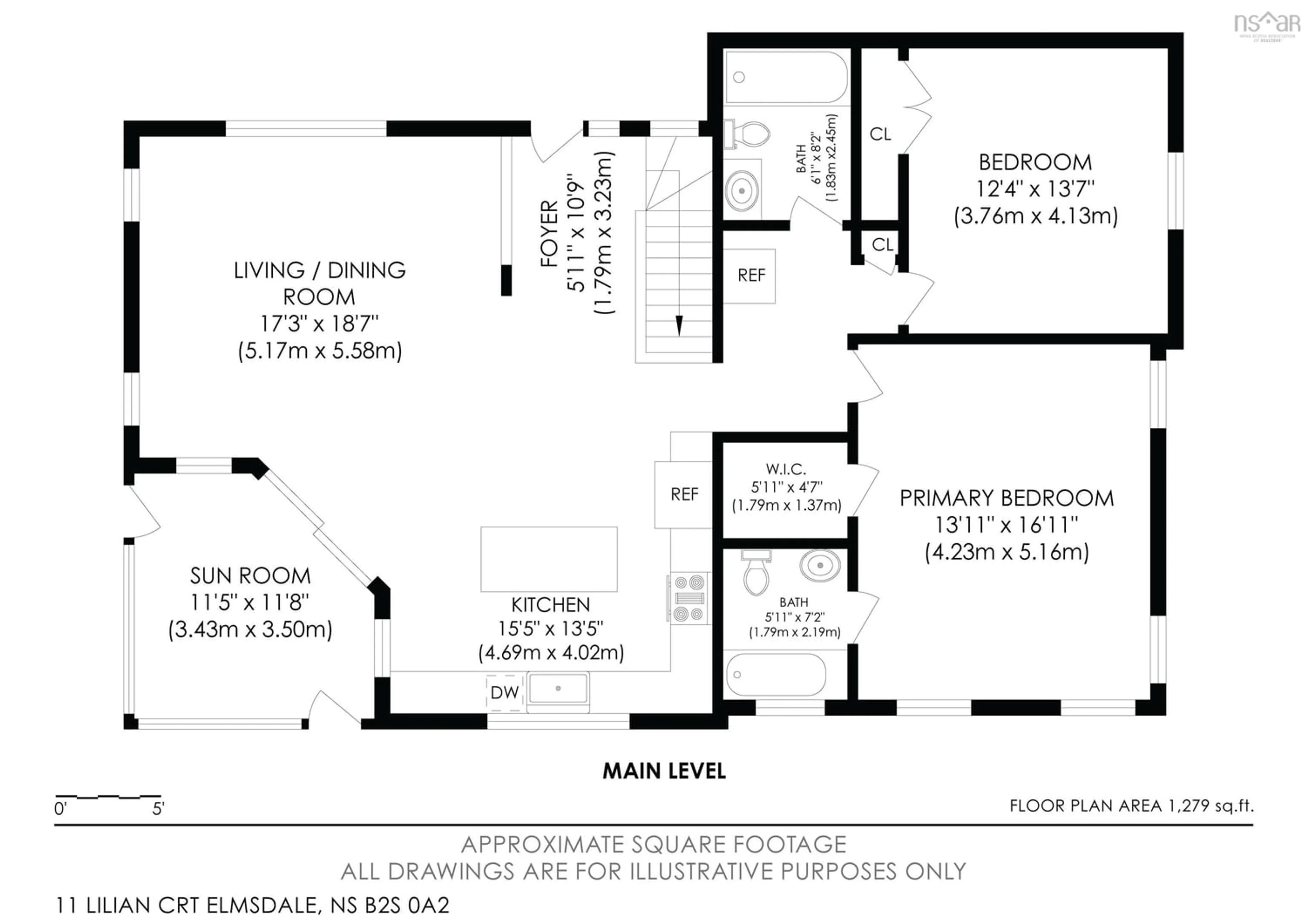 Floor plan for 11 Lilian Crt, Elmsdale Nova Scotia B2S 0A2