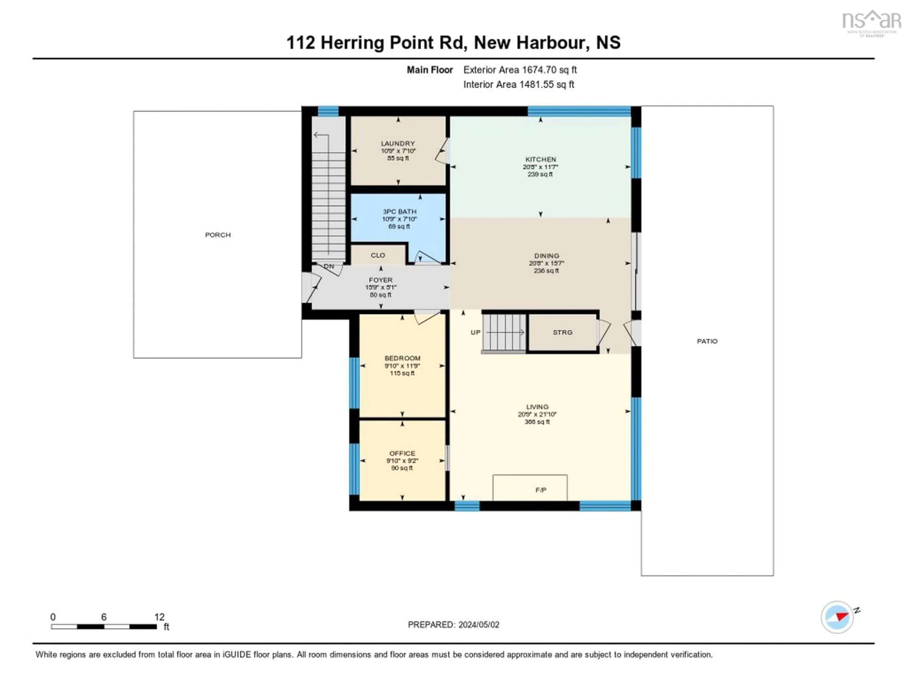 Floor plan for 112 Herring Point Rd, Blandford Nova Scotia B0J 1T0
