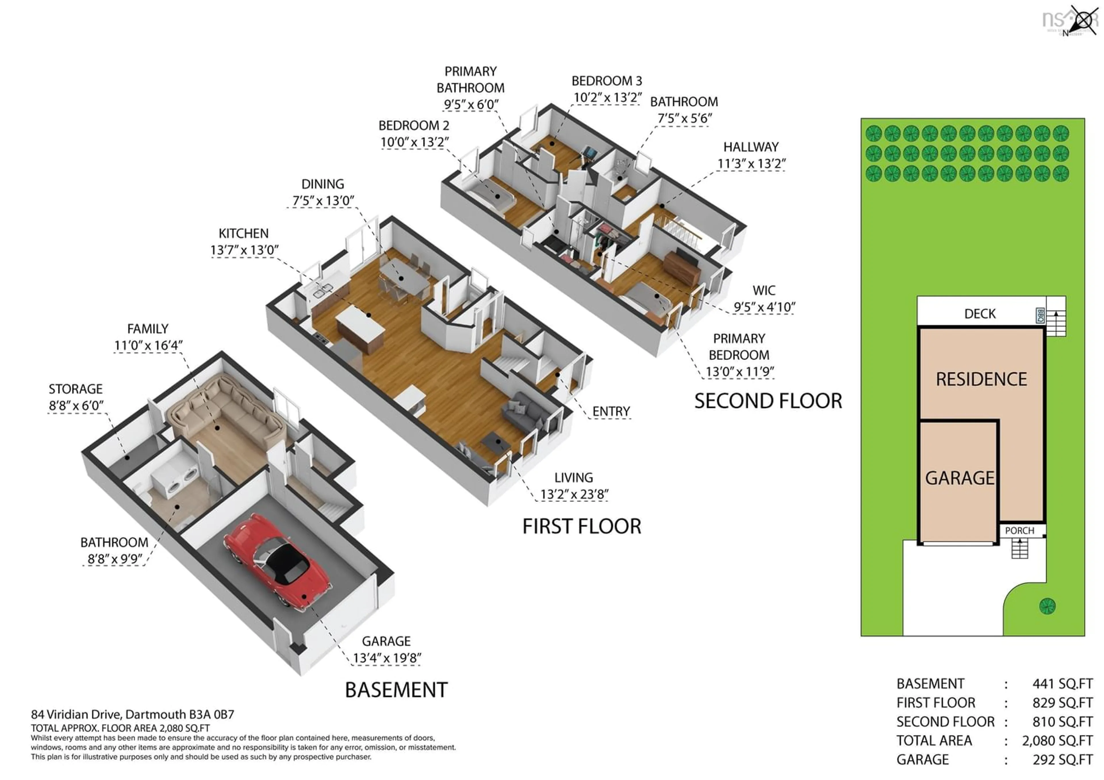 Floor plan for 84 Viridian Dr, Dartmouth Nova Scotia B3A 0B7