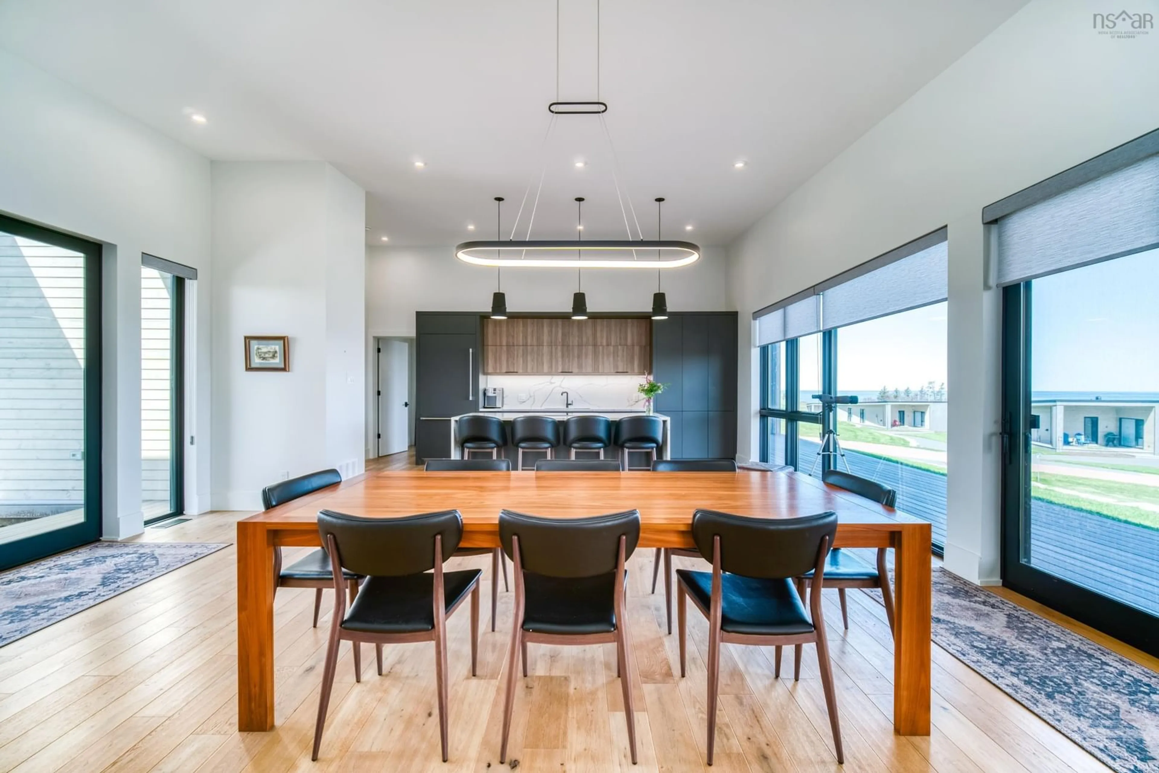 Contemporary kitchen, wood floors for 424 Mariners Way, Fox Harbour Nova Scotia B0K 1Y0