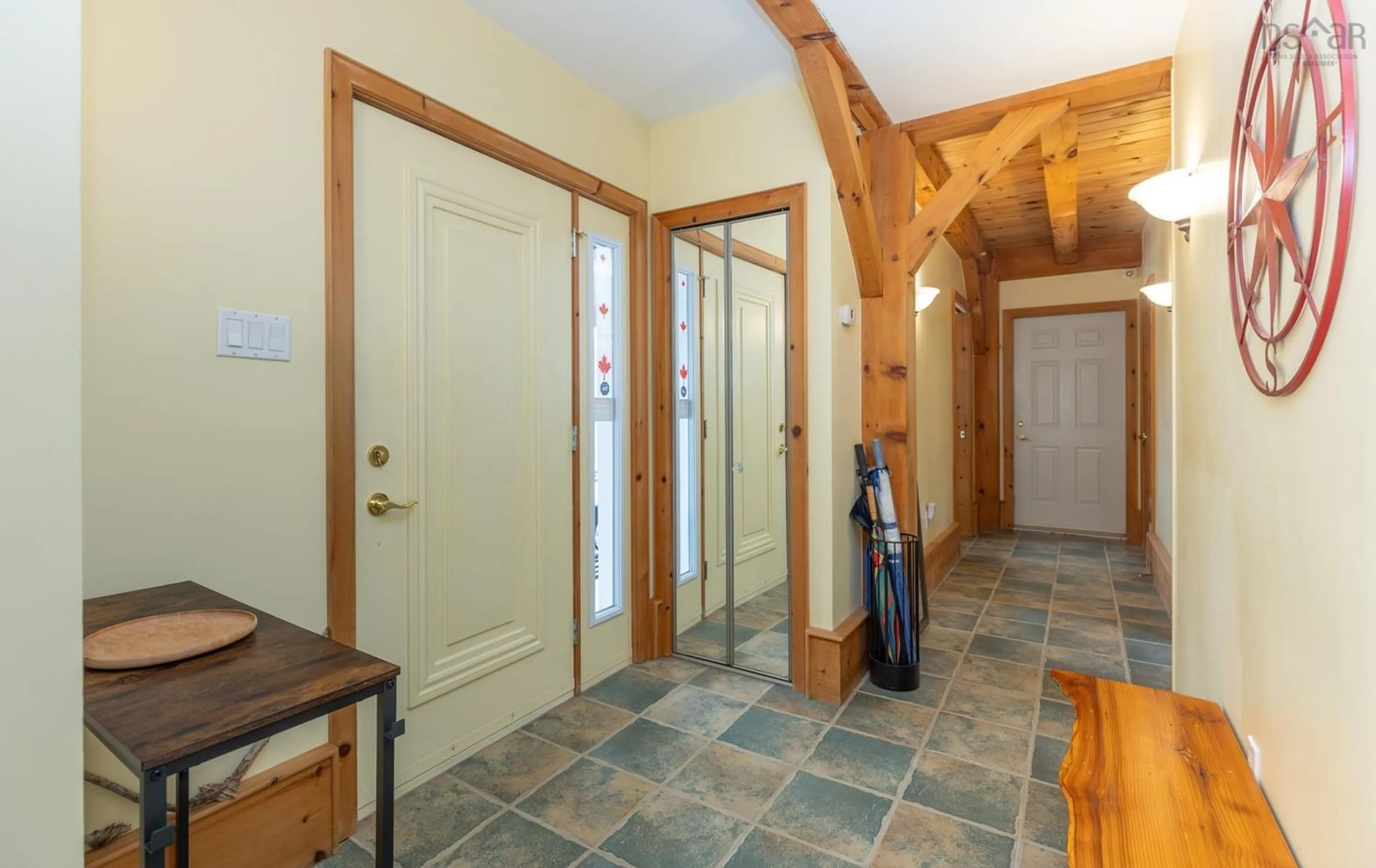 Indoor foyer, wood floors for 471 Marc Comeau Rd, Meteghan River Nova Scotia B0W 2L0