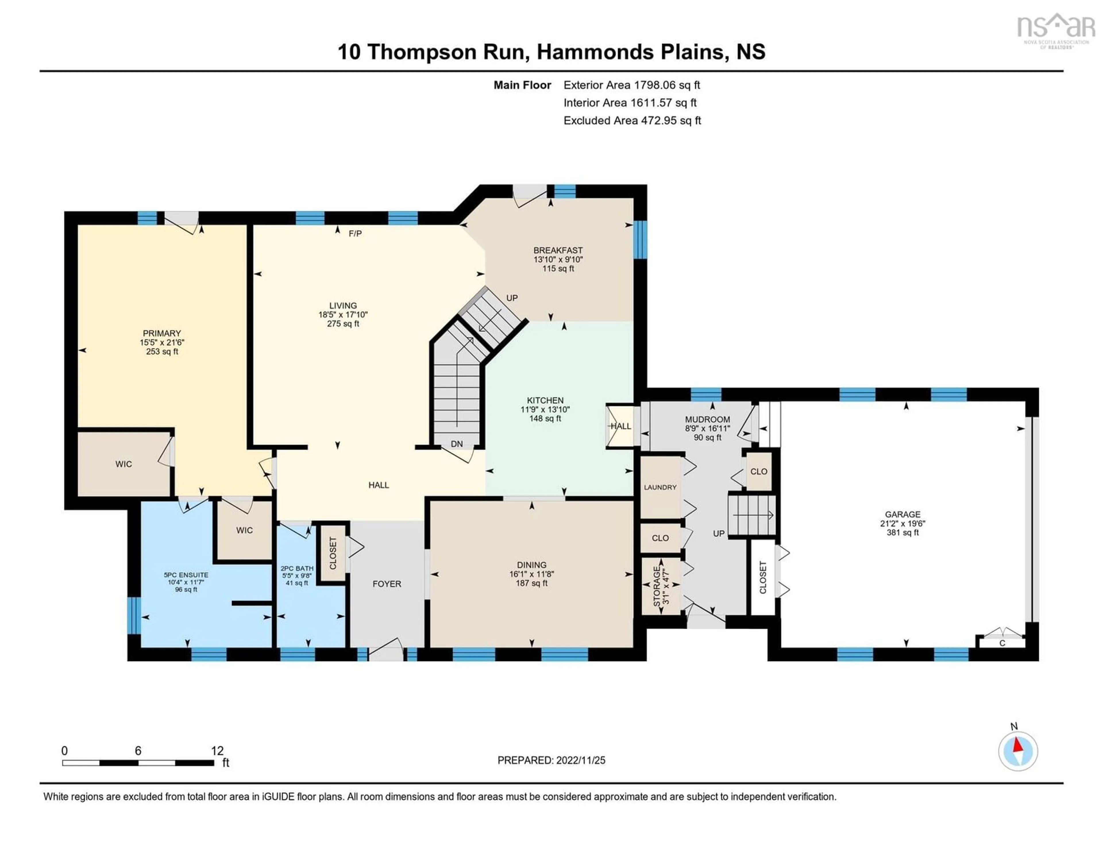 Floor plan for 10 Thompson Run, Hammonds Plains Nova Scotia B4B 1T7