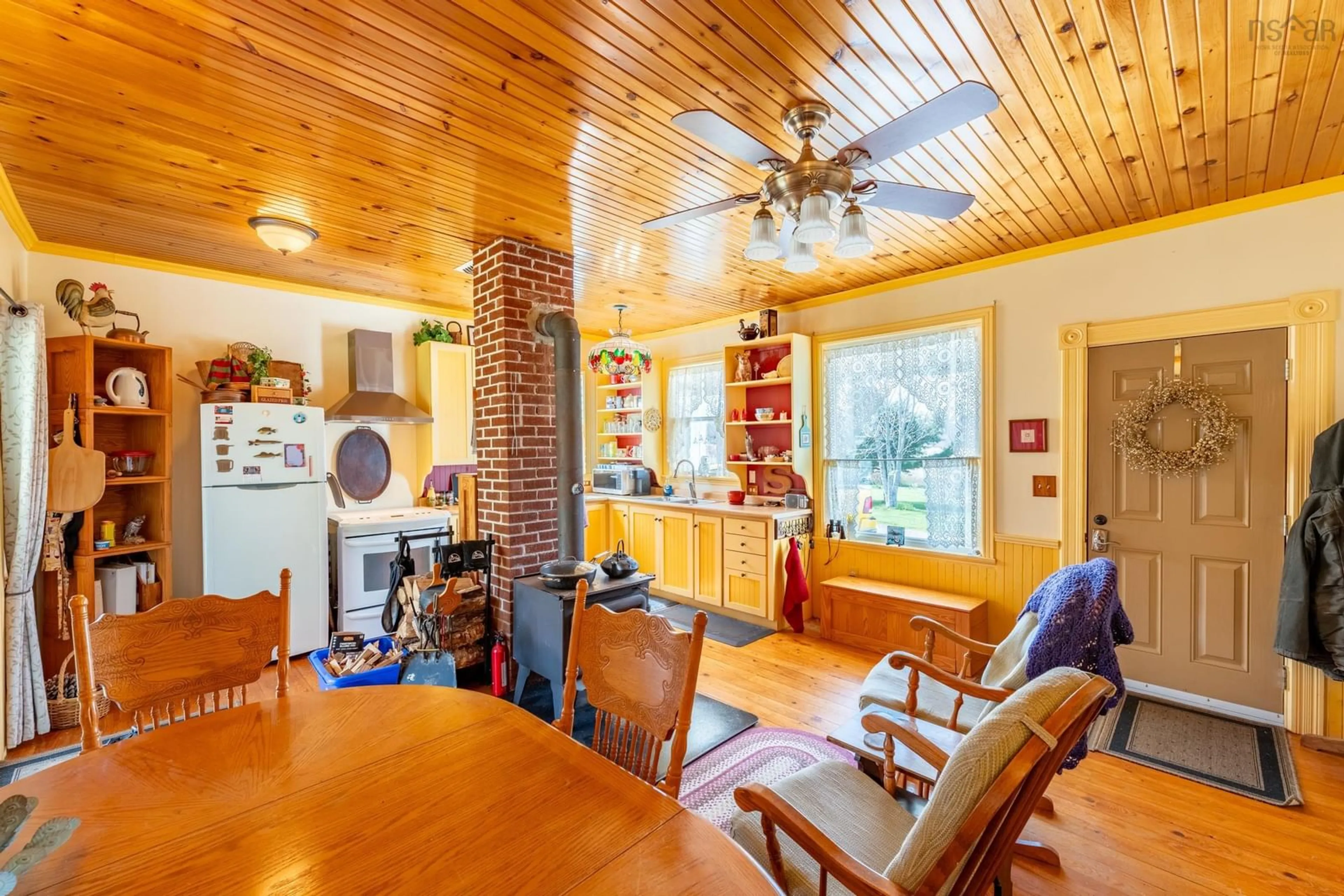 Dining room, wood floors, cottage for 9102 Highway 101, Brighton Nova Scotia B0V 1A0