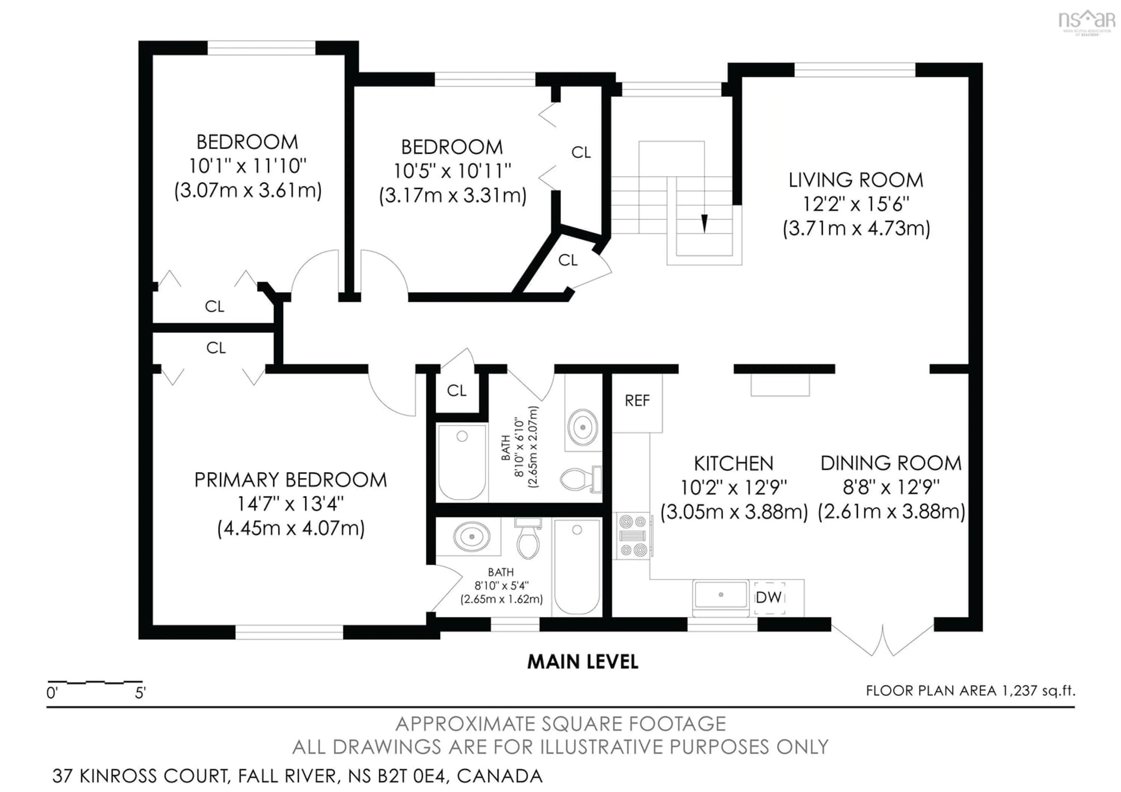 Floor plan for 37 Kinross Crt, Fall River Nova Scotia B2T 0E4