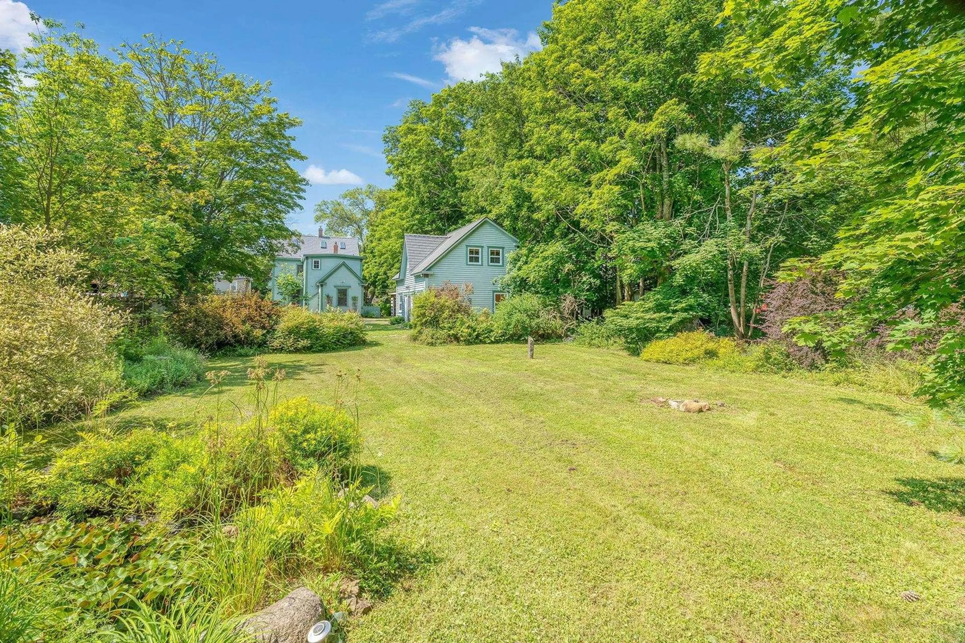 Patio, the fenced backyard for 389 Main St, Mahone Bay Nova Scotia B0J 2E0