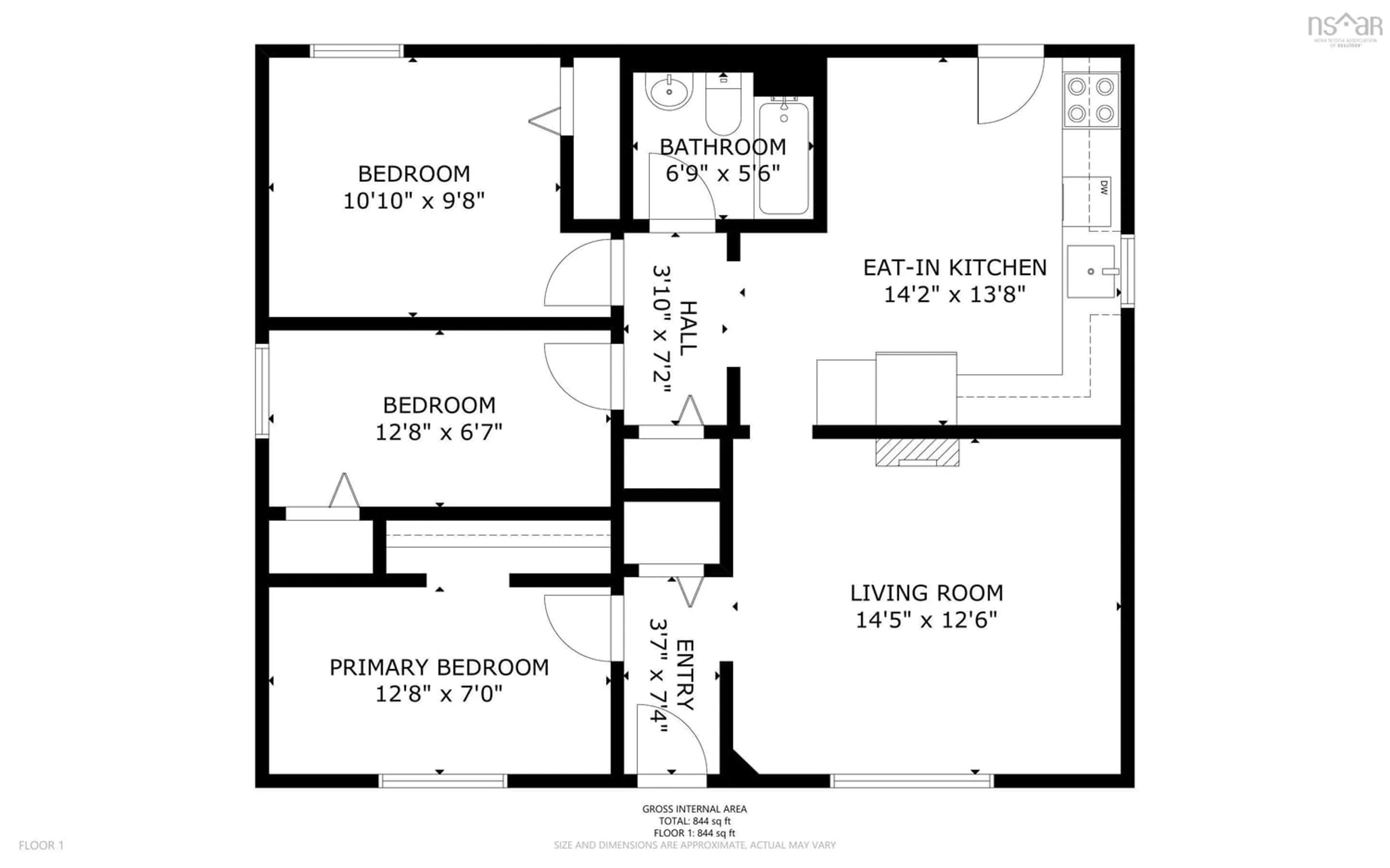 Floor plan for 6836 Chebucto Rd, Halifax Nova Scotia B3L 1M3