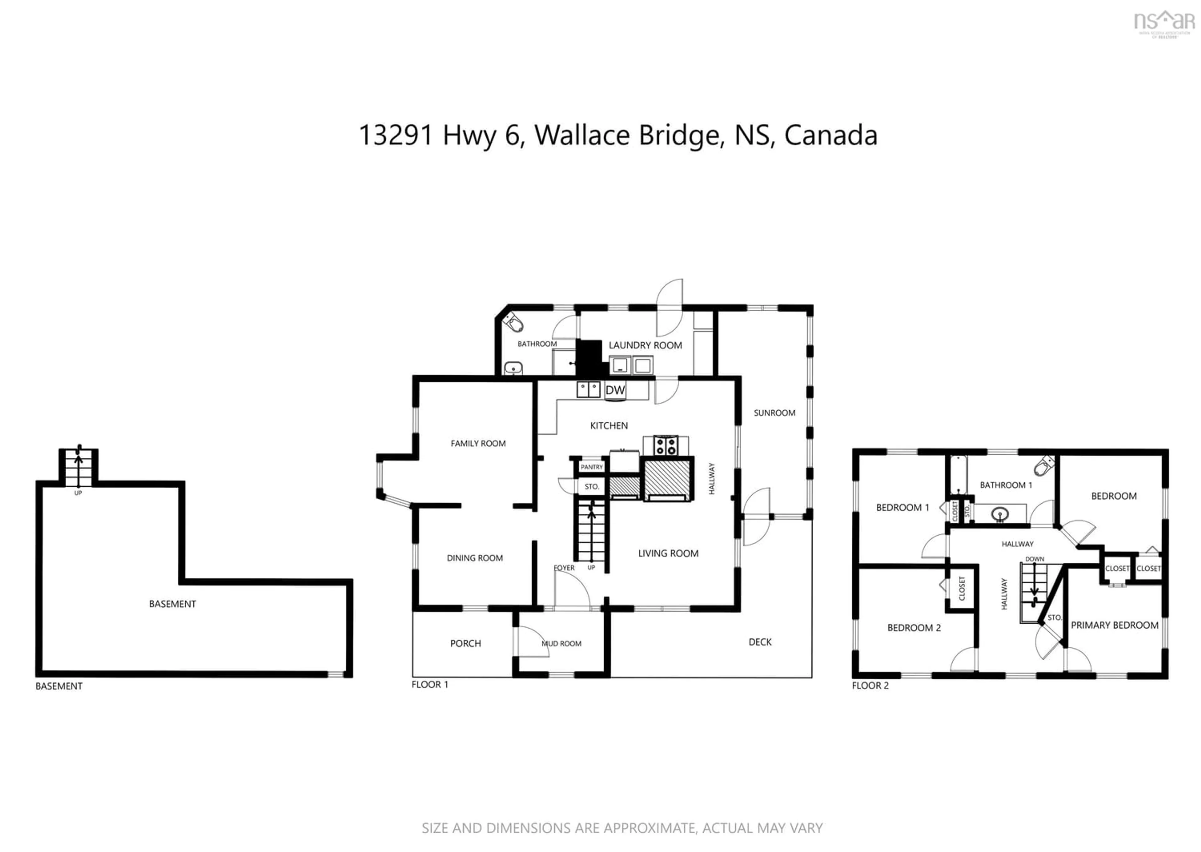 Floor plan for 13291 Highway 6, Wallace Bridge Nova Scotia B0K 1Y0