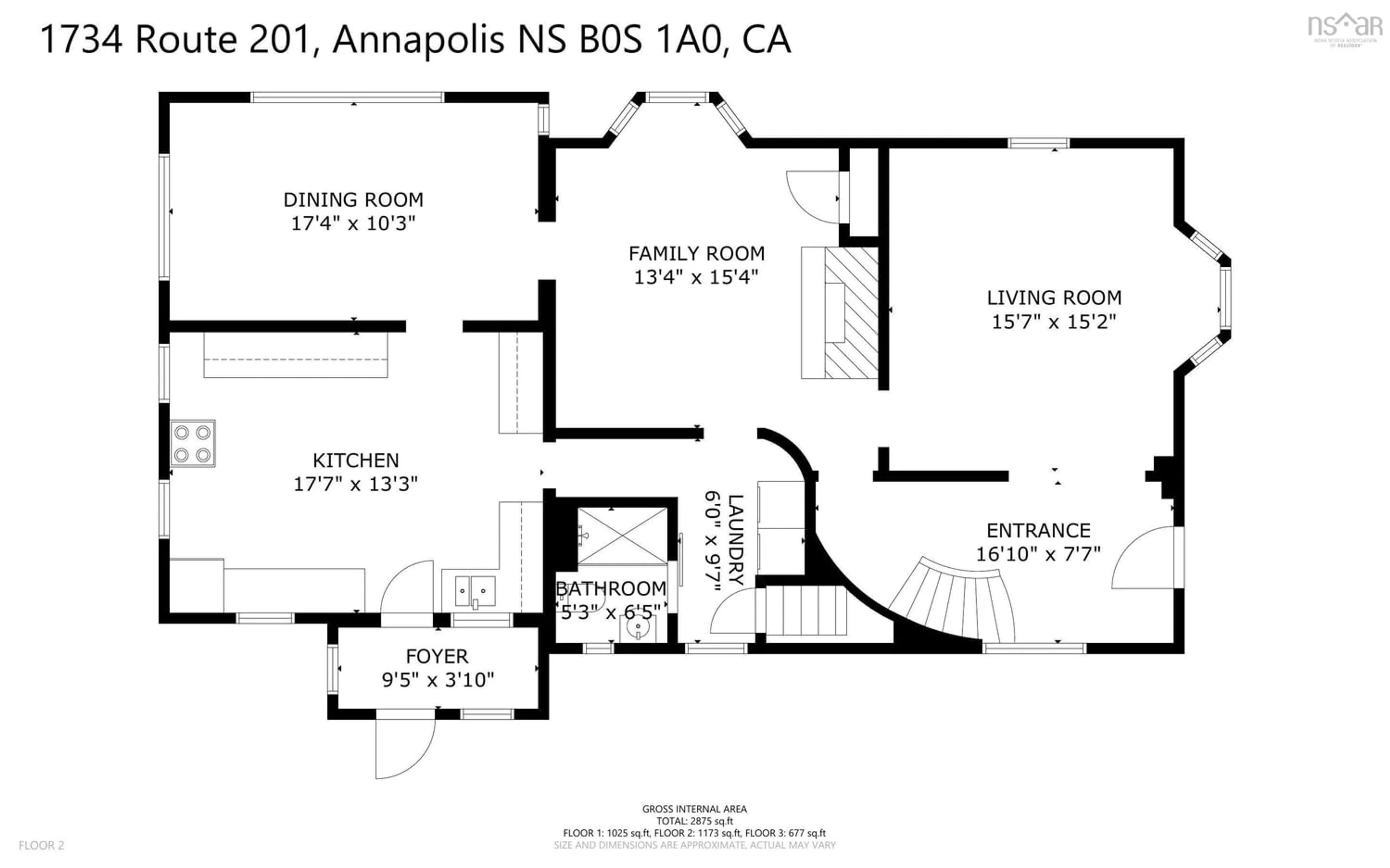 Floor plan for 1739 201 Hwy, Round Hill Nova Scotia B0S 1C0