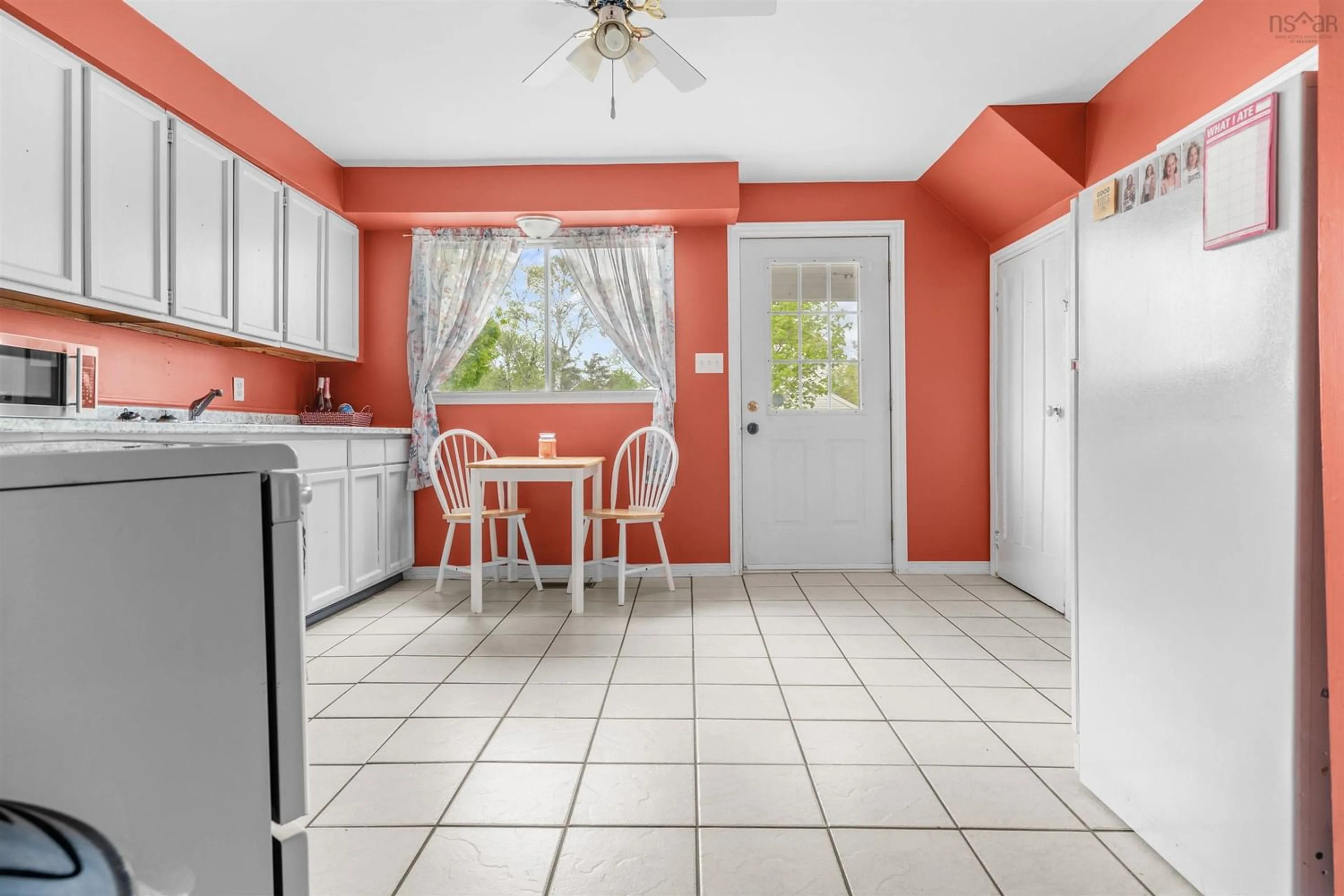 Standard kitchen, ceramic floors, cottage for 77 Jenks Ave, Parrsboro Nova Scotia B0M 1S0