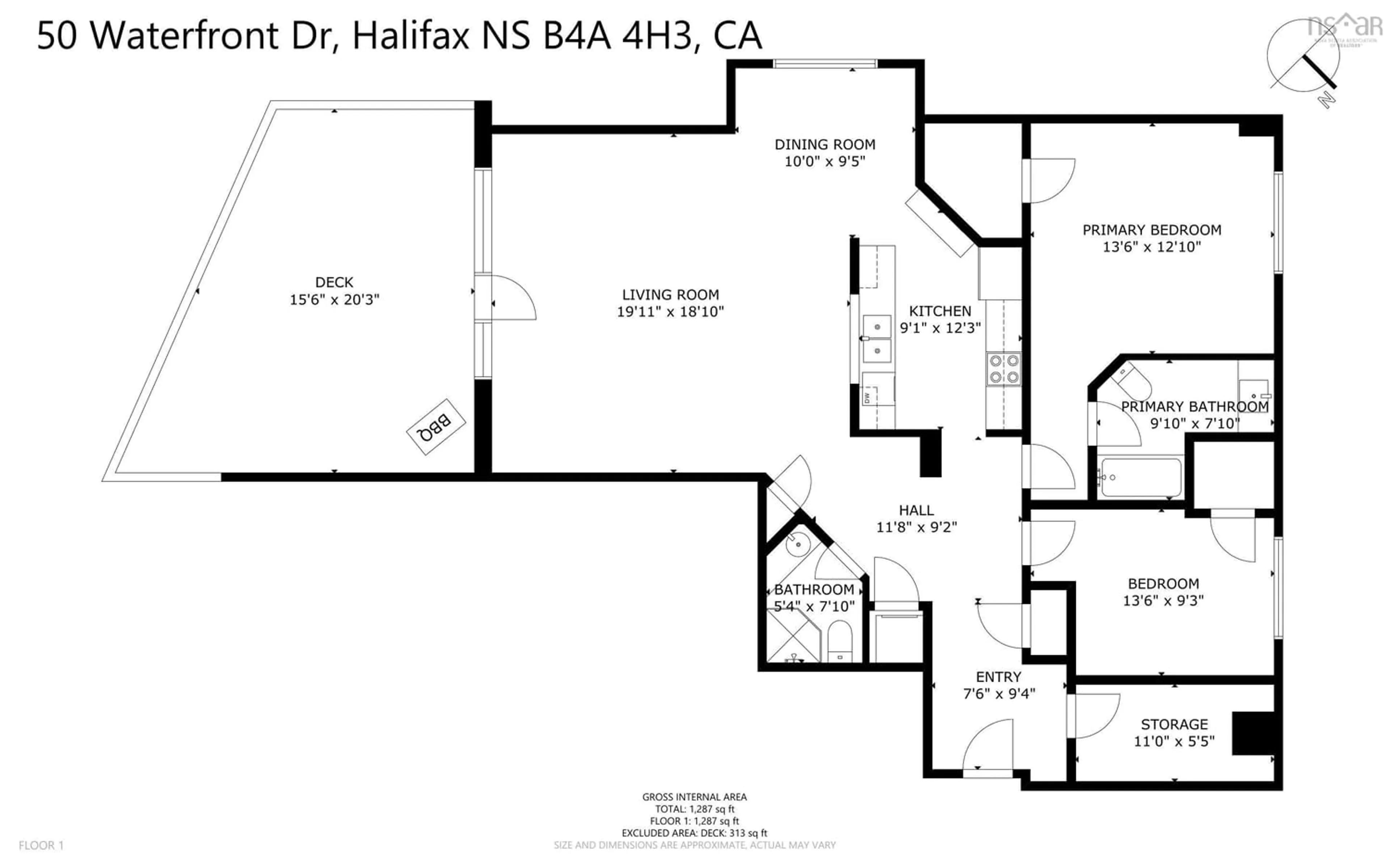 Floor plan for 50 Waterfront Dr #104, Bedford Nova Scotia B4A 4H3