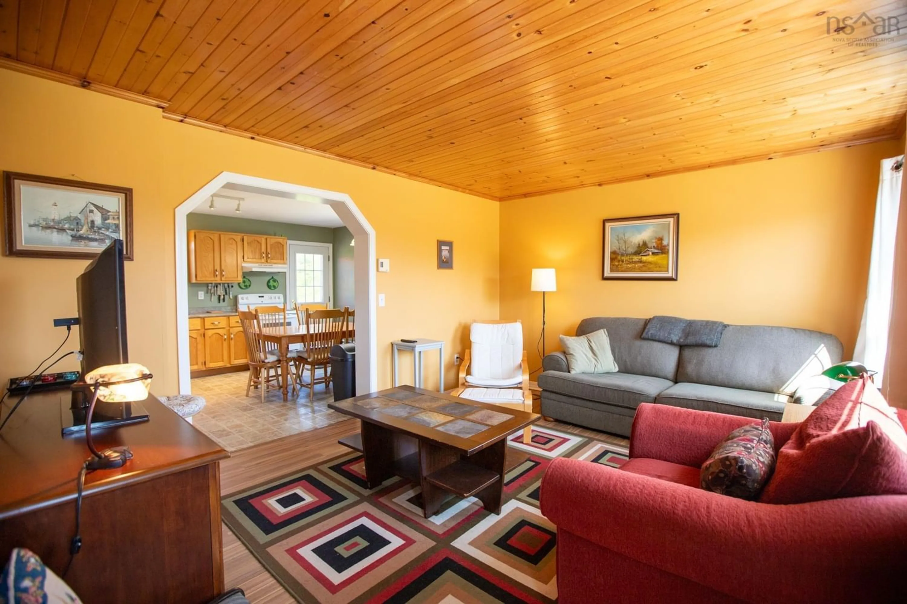 Living room, wood floors for 5 Osoogoone Lane, Clam Bay Nova Scotia B0J 2L0