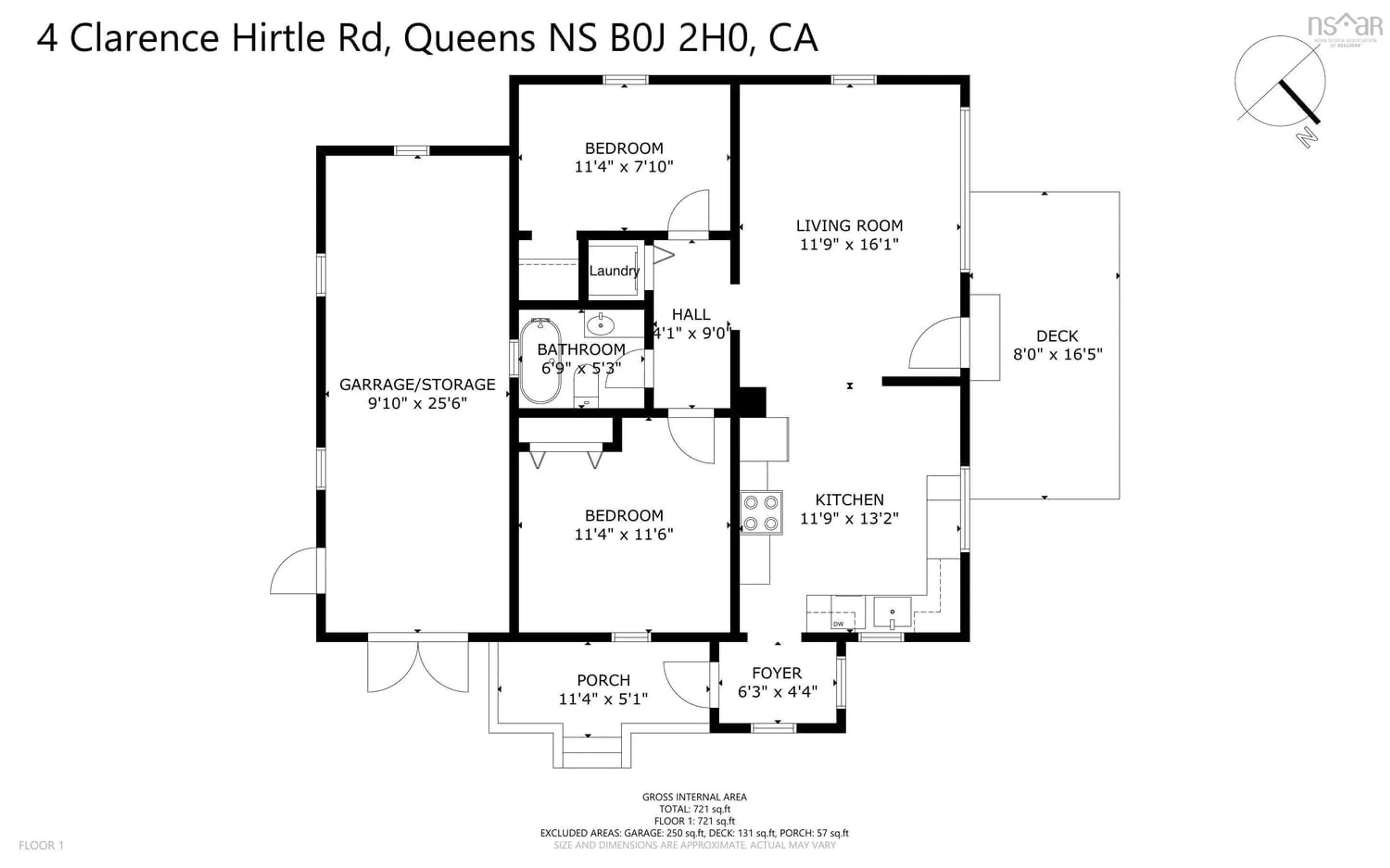 Floor plan for 4 Clarence Hirtle Rd, Charleston Nova Scotia B0J 2H0