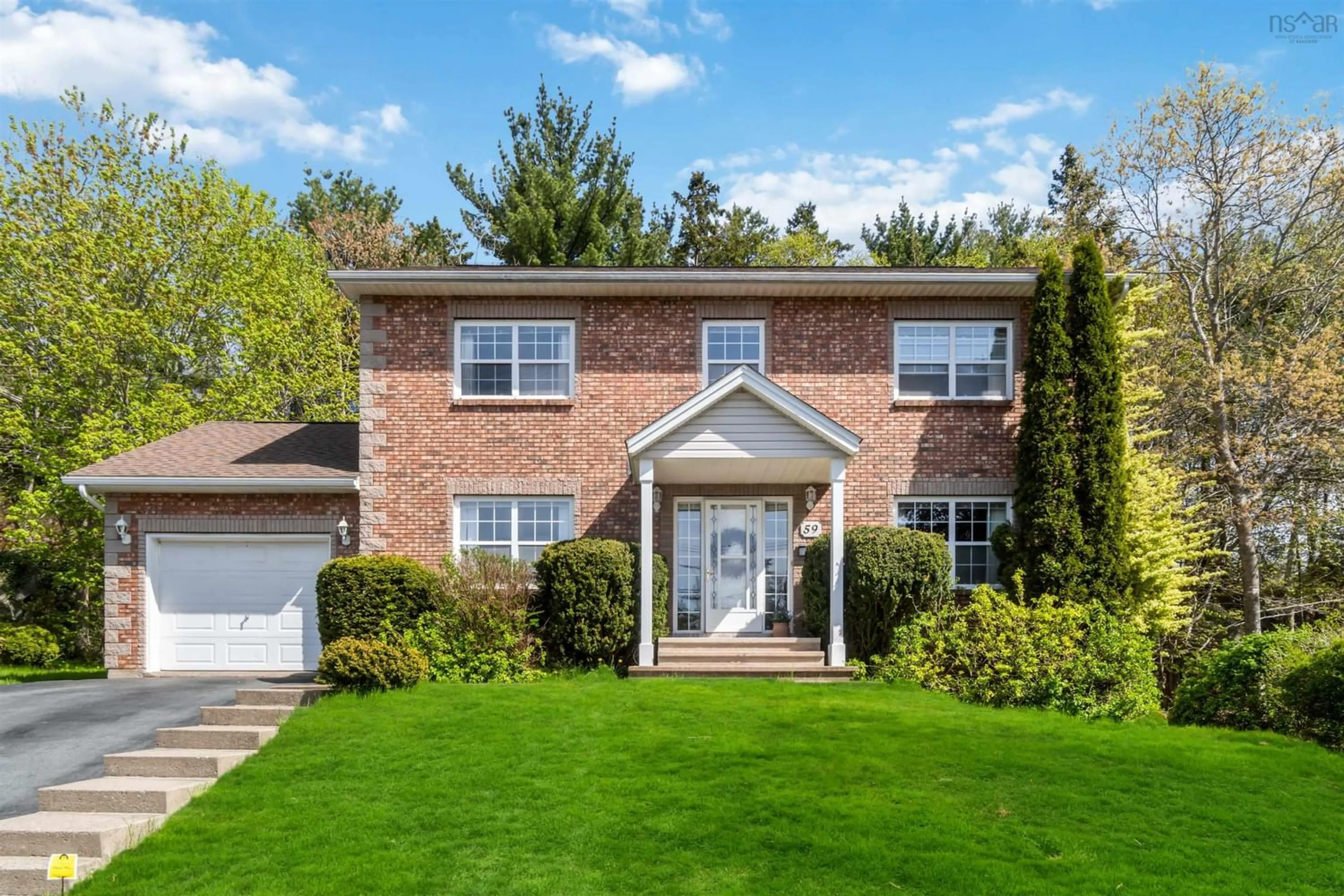 Home with brick exterior material for 59 Adlington Crt, Bedford Nova Scotia B4A 3Z1