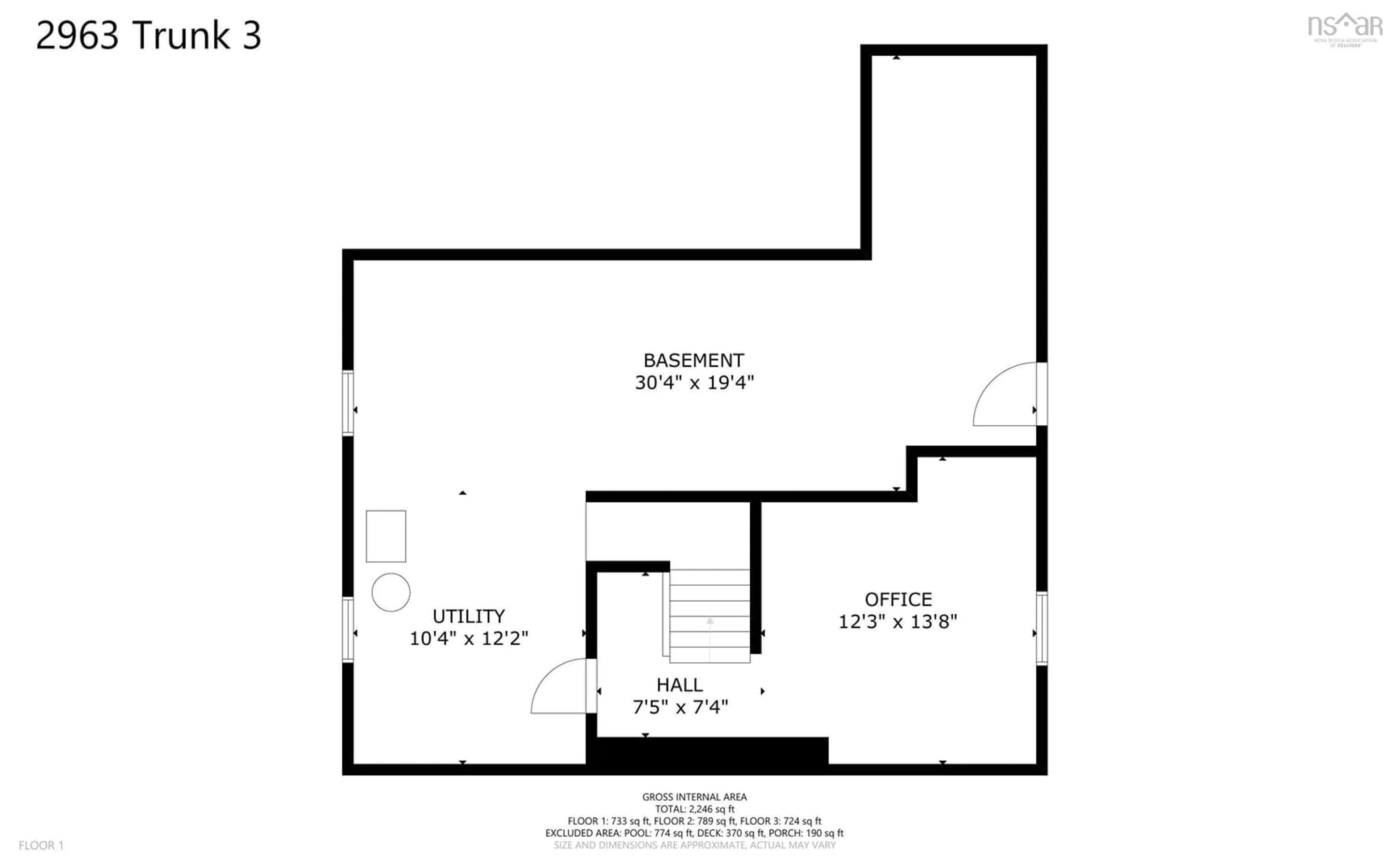 Floor plan for 2963 Highway 3, Brass Hill Nova Scotia B0W 1E0