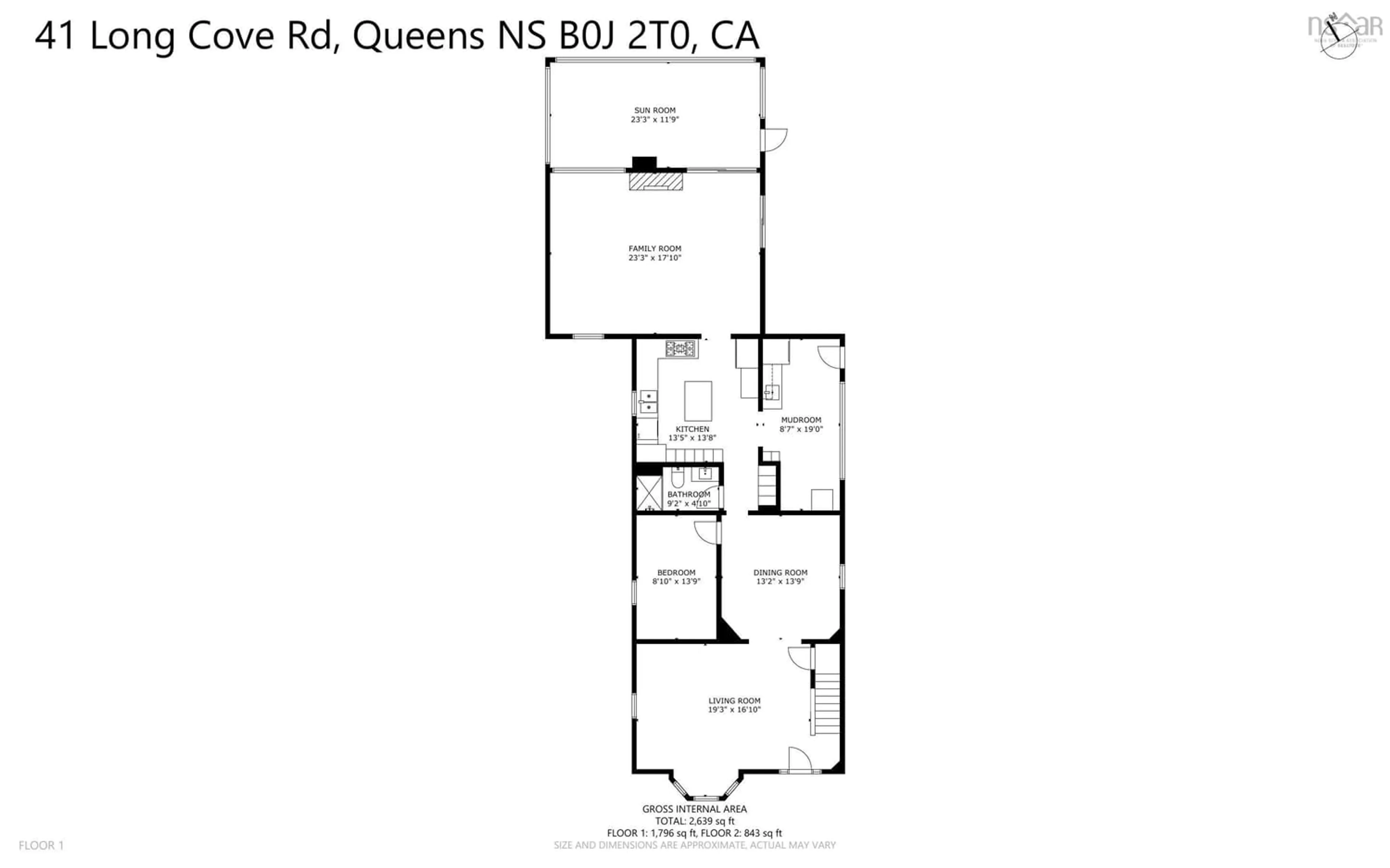 Floor plan for 41 Long Cove Rd, Port Medway Nova Scotia B0J 2T0