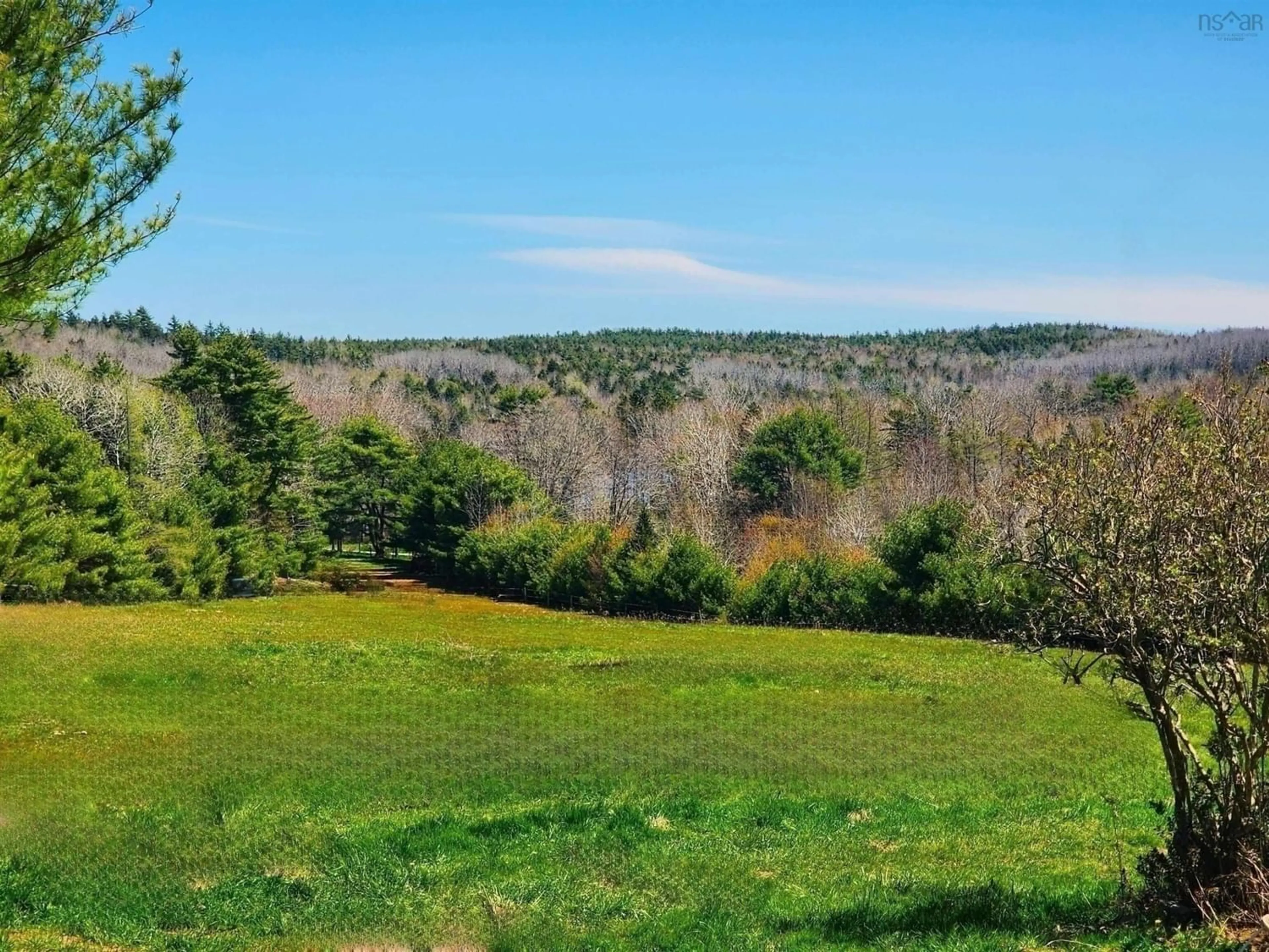 A pic from exterior of the house or condo, the fenced backyard for 446 Naugler Rd, Pine Grove Nova Scotia B4V 8E6