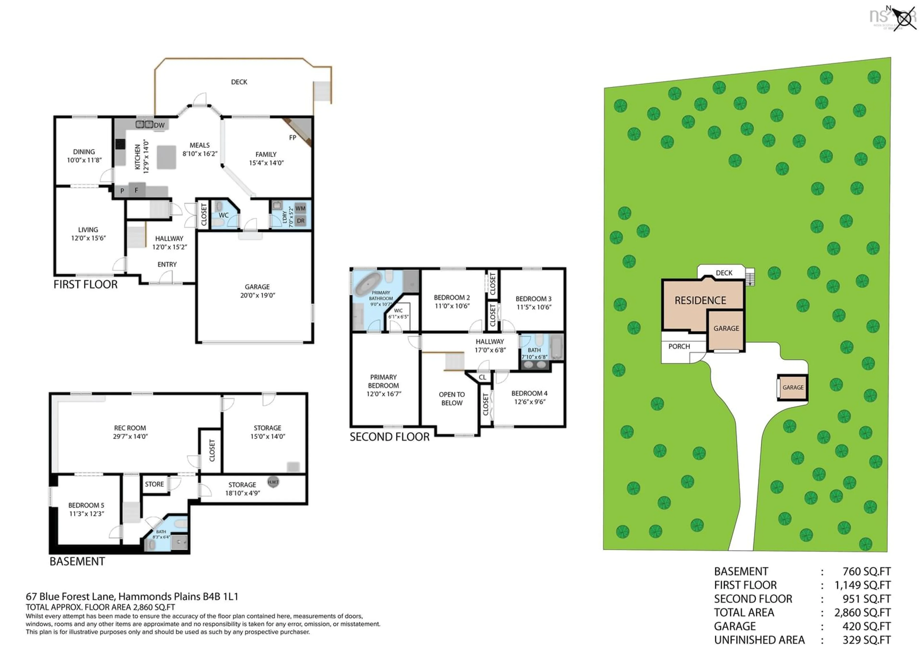 Floor plan for 67 Blue Forest Lane, Hammonds Plains Nova Scotia B4B 1L1