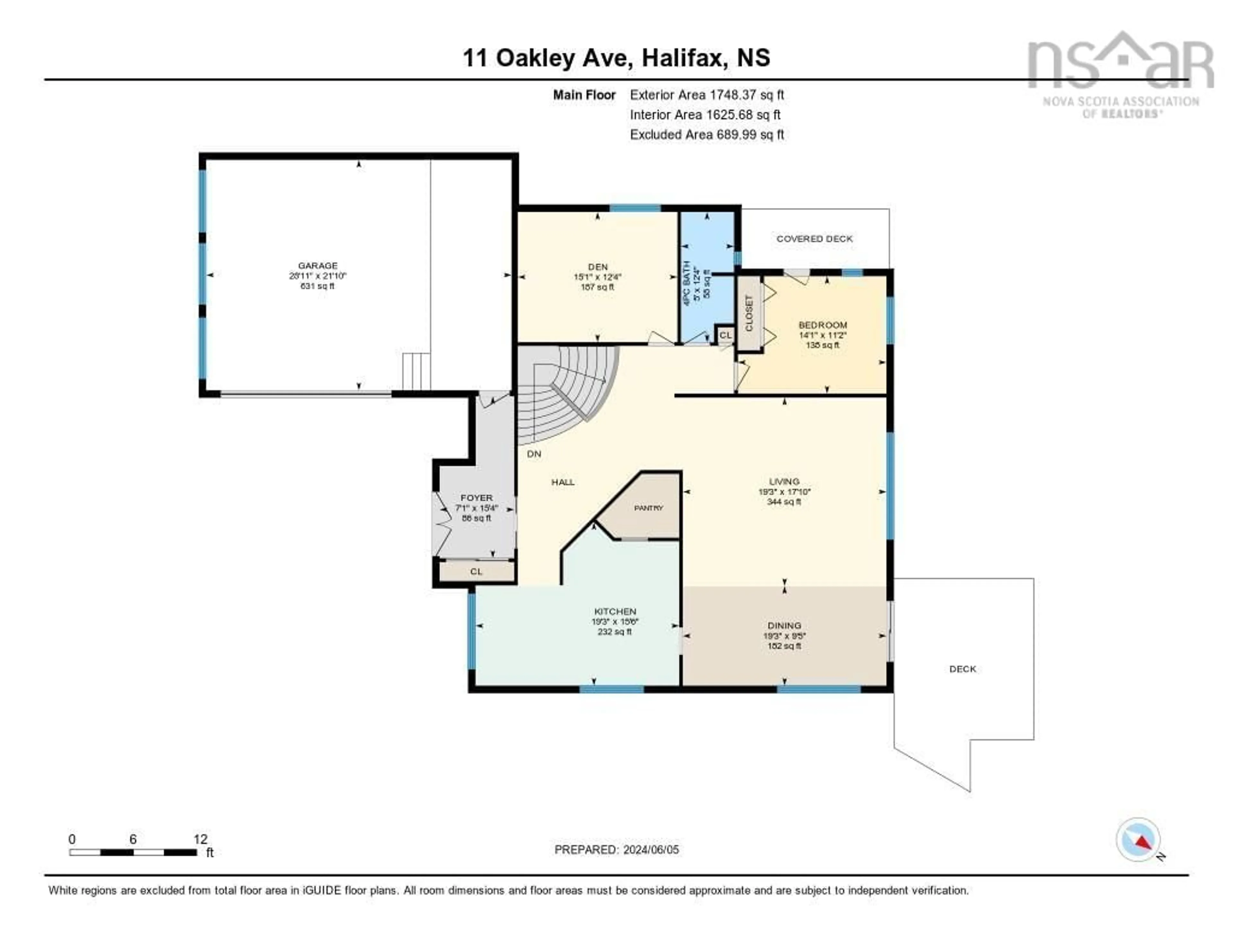 Floor plan for 11 Oakley Ave, Halifax Nova Scotia B3M 3G6