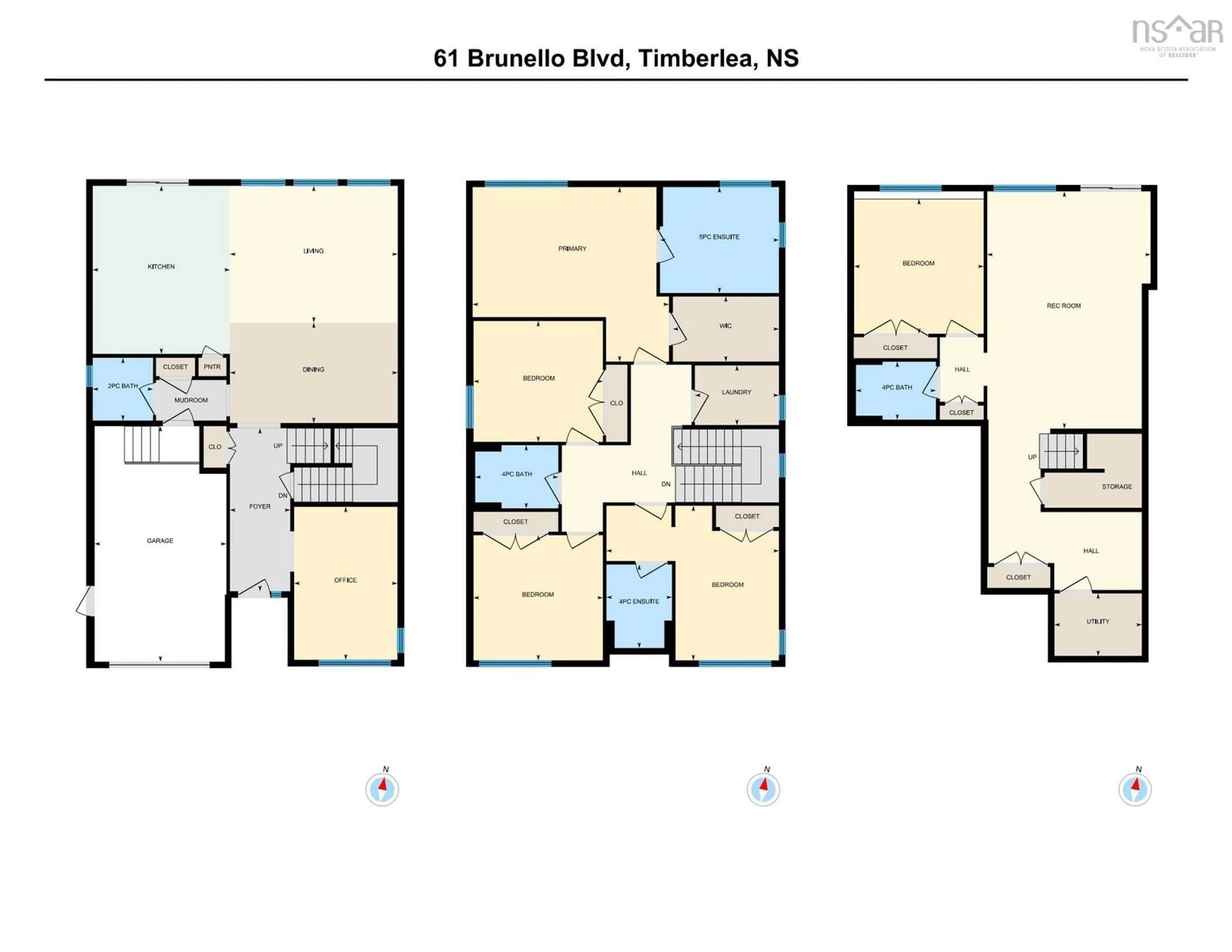 Floor plan for 61 Brunello Blvd, Timberlea Nova Scotia B3T 0J3
