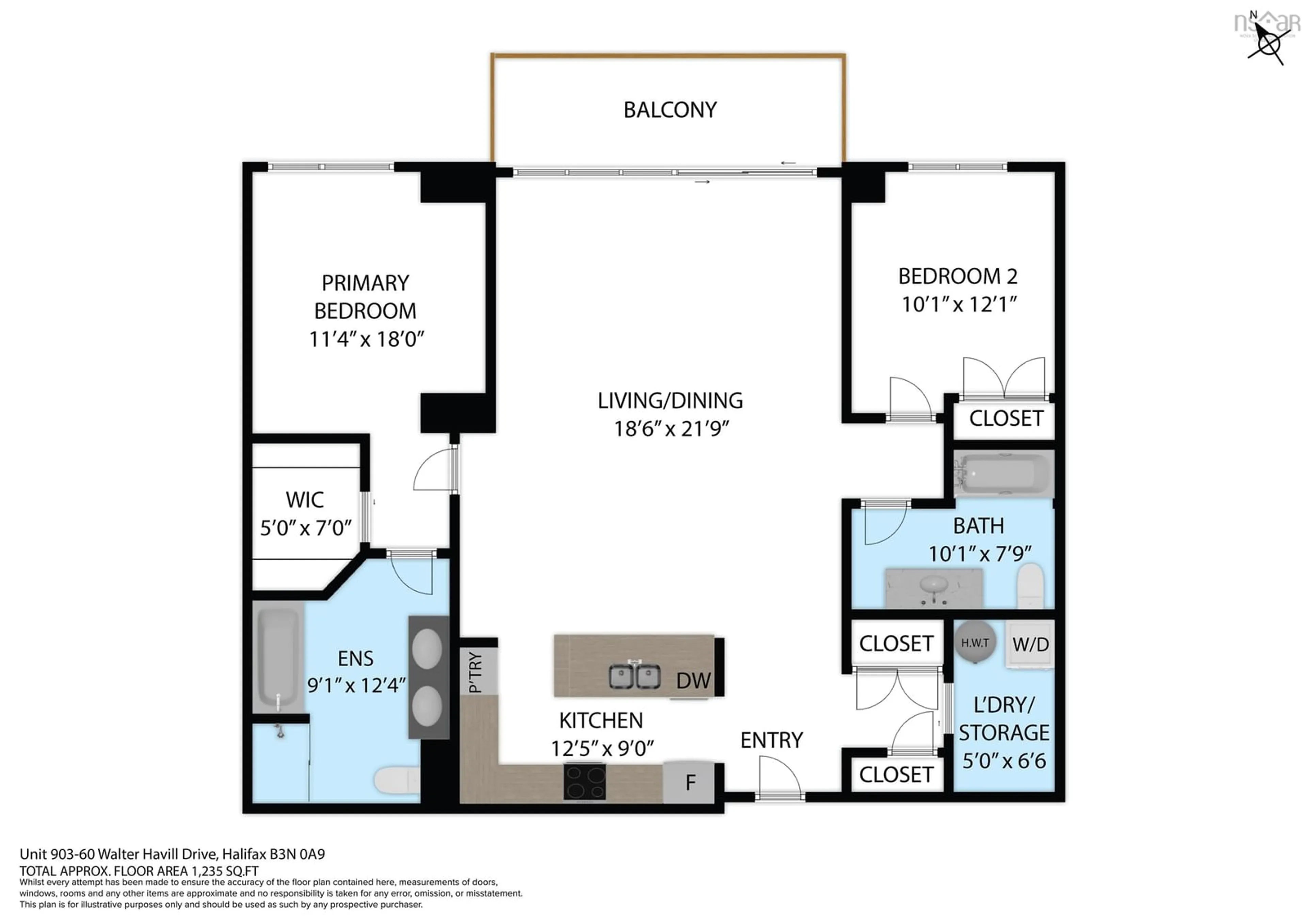 Floor plan for 60 Walter Havill Dr #903, Halifax Nova Scotia B3N 0A9