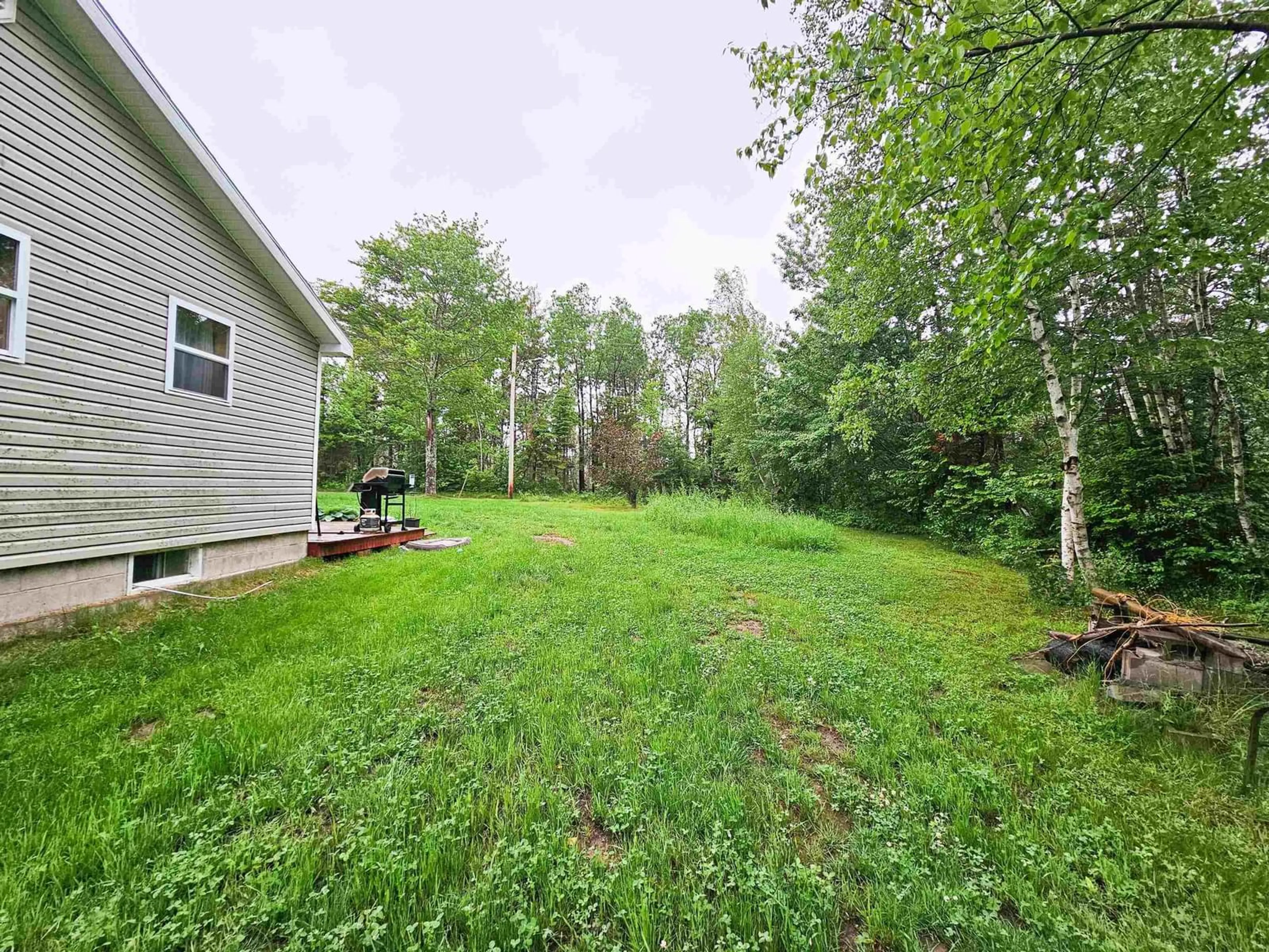 Patio, the fenced backyard for 128 Aspen Dr, Port Howe Nova Scotia B0K 1K0