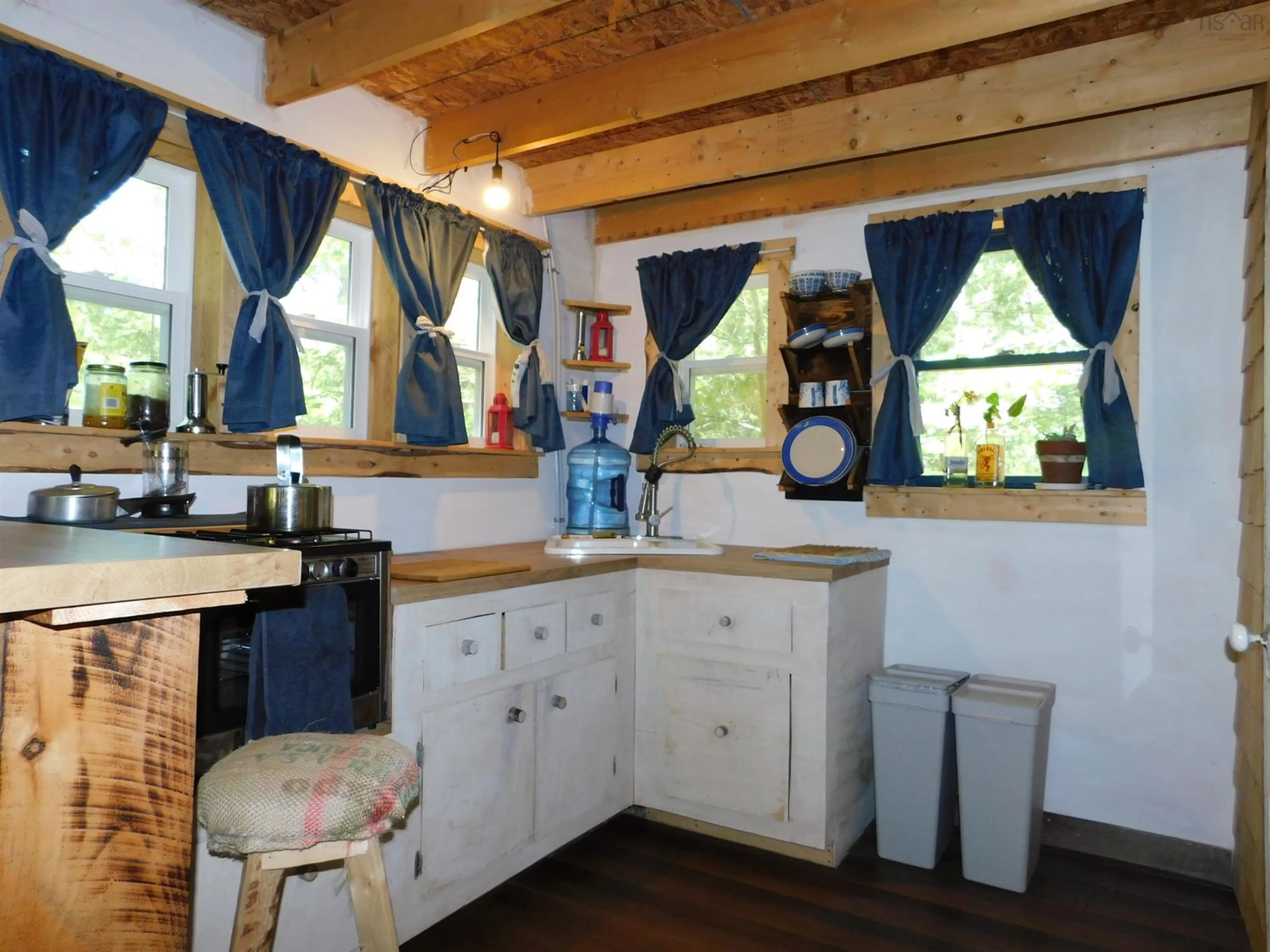 Kitchen, wood floors, cottage for 106 The Ski Martock Rd, Windsor Forks Nova Scotia B0N 2T0