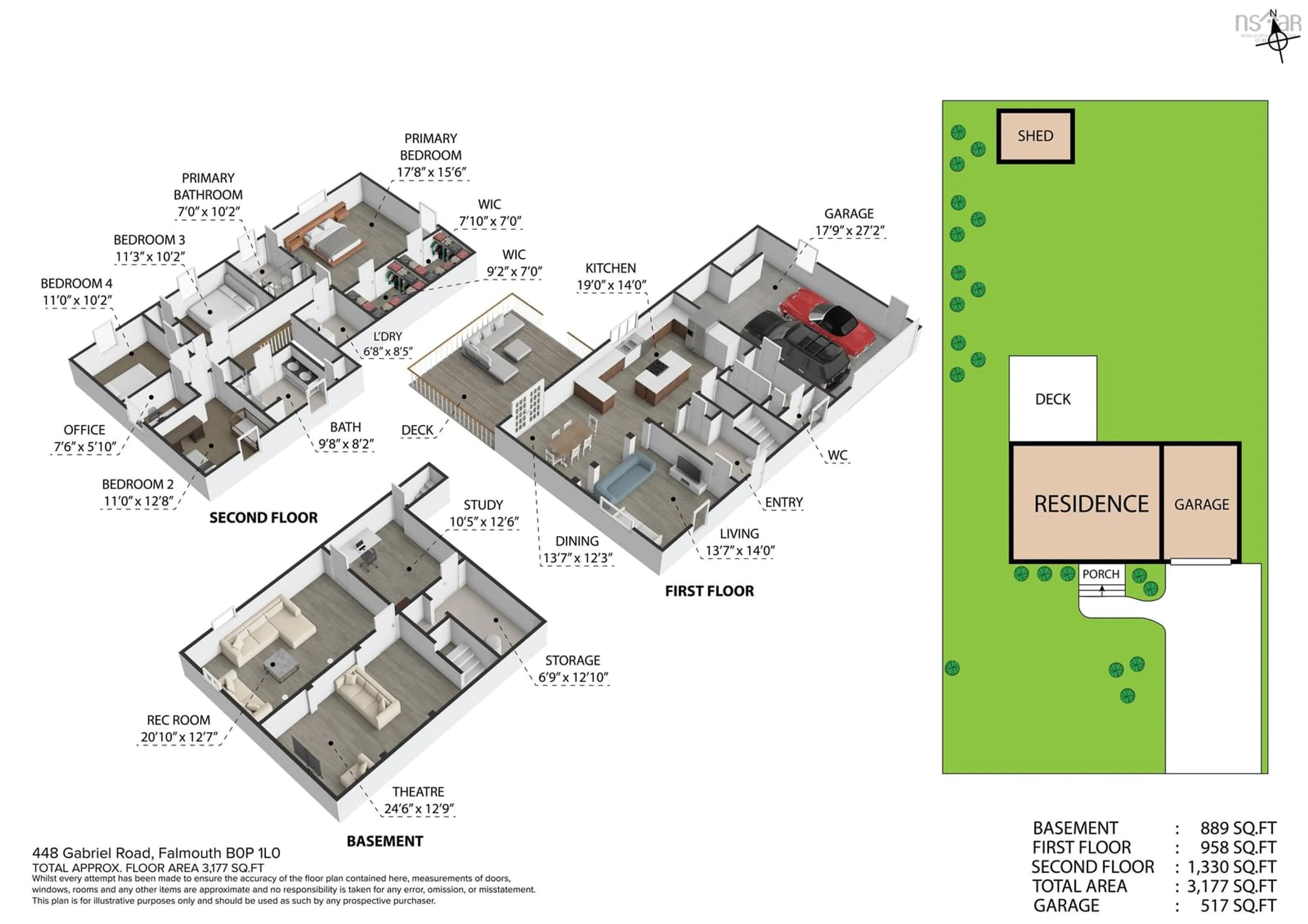 Floor plan for 448 Gabriel Rd, Falmouth Nova Scotia B0P 1P0