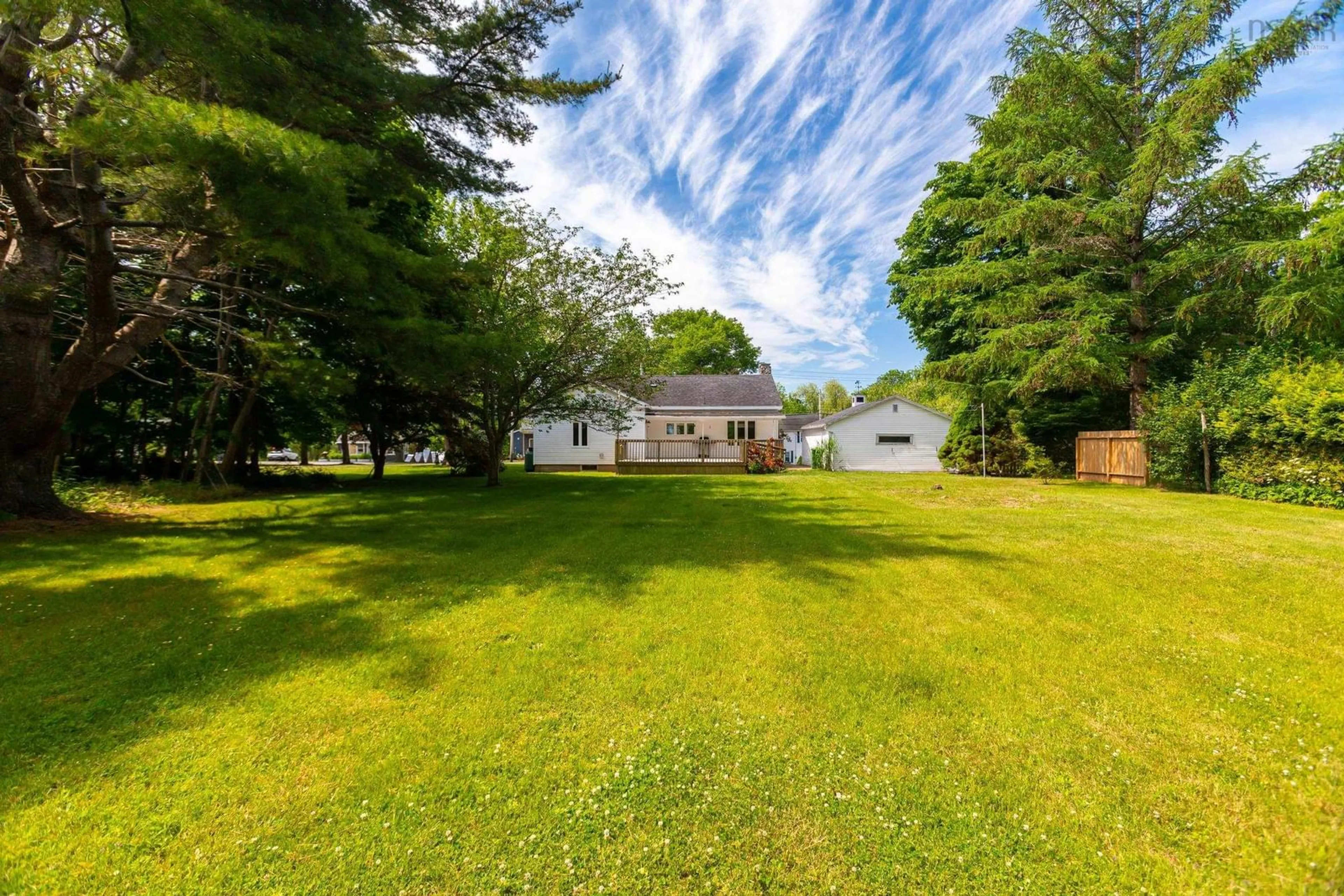 Patio, the fenced backyard for 726 St George St, Annapolis Royal Nova Scotia B0S 1A0