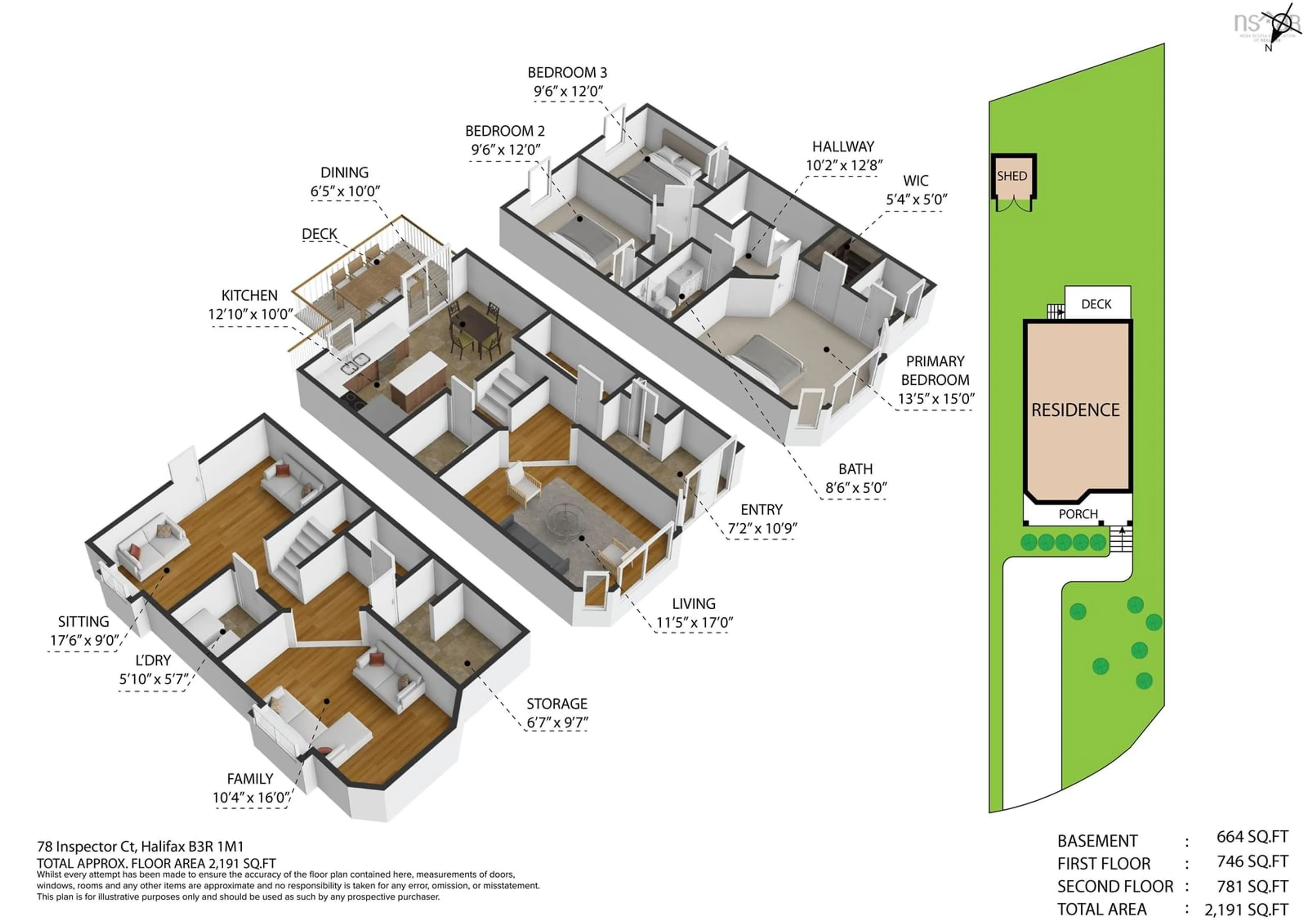 Floor plan for 78 Inspector Crt, Spryfield Nova Scotia B3R 0A7