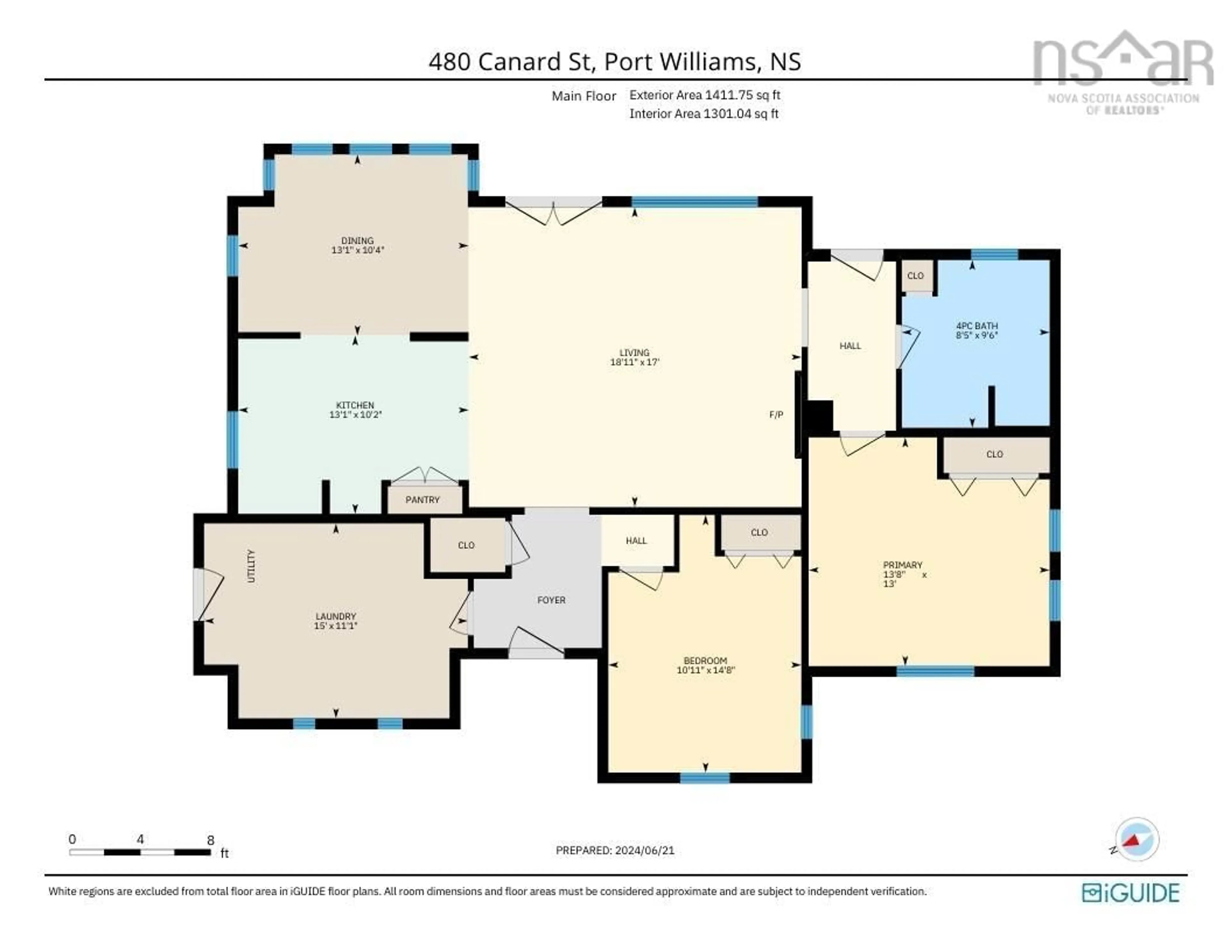 Floor plan for 480 Canard St, Lower Canard Nova Scotia B0P 1T0