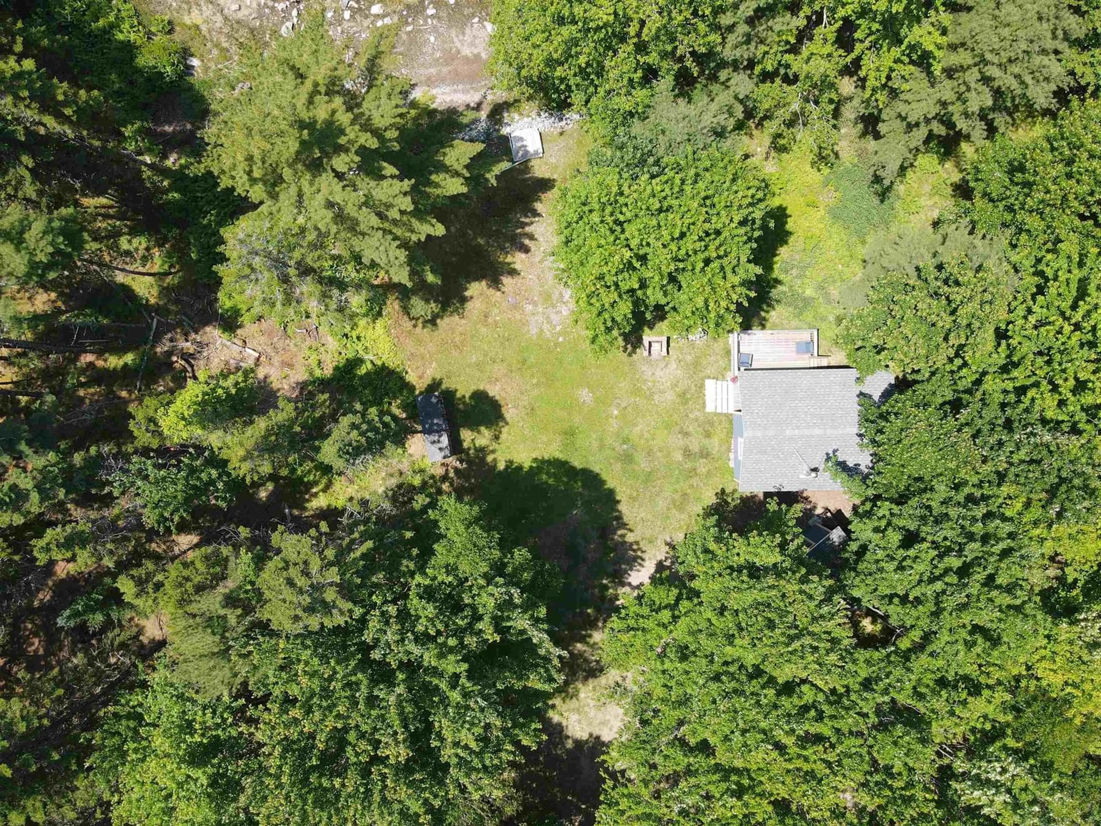 A pic from outside/outdoor area/front of a property/back of a property/a pic from drone, forest/trees view for 4615 Highway 203, Upper Ohio Nova Scotia B0T 1W0