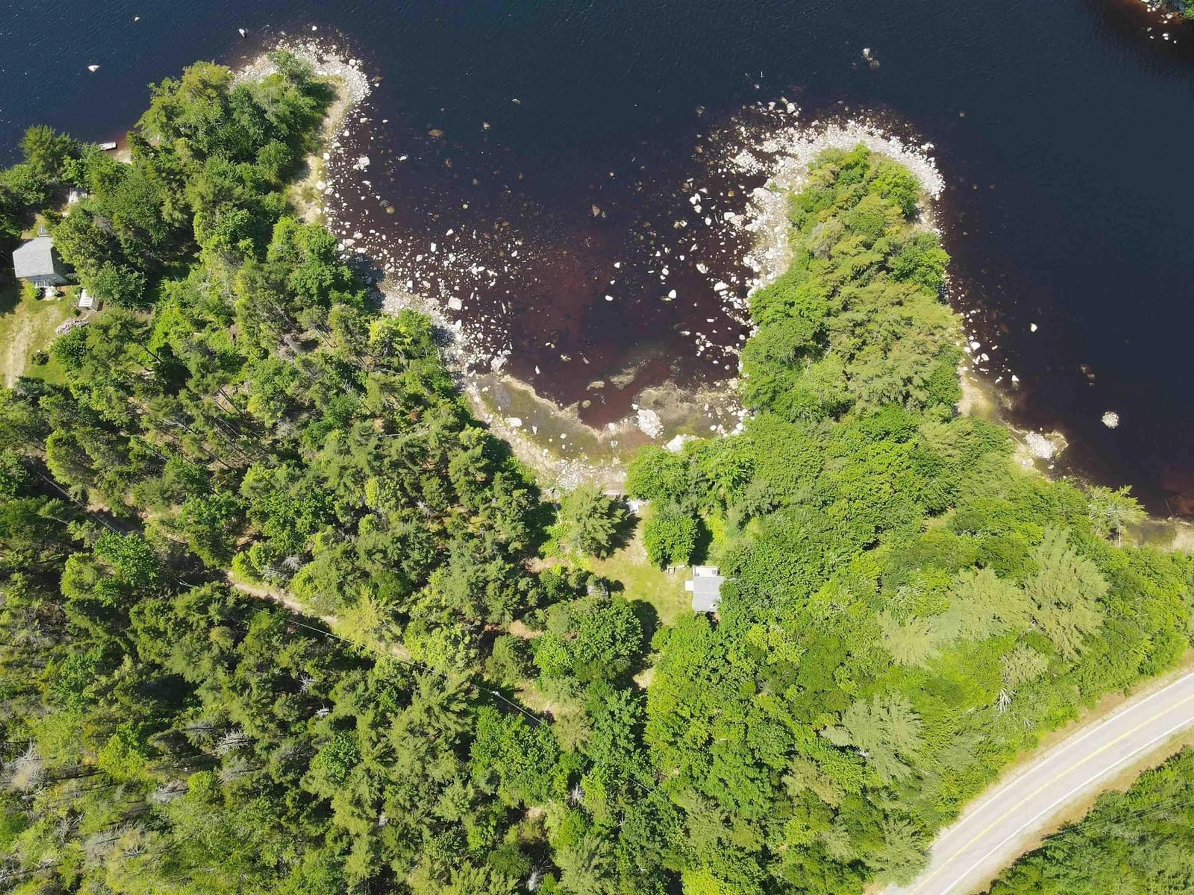 A pic from outside/outdoor area/front of a property/back of a property/a pic from drone, water/lake/river/ocean view for 4615 Highway 203, Upper Ohio Nova Scotia B0T 1W0