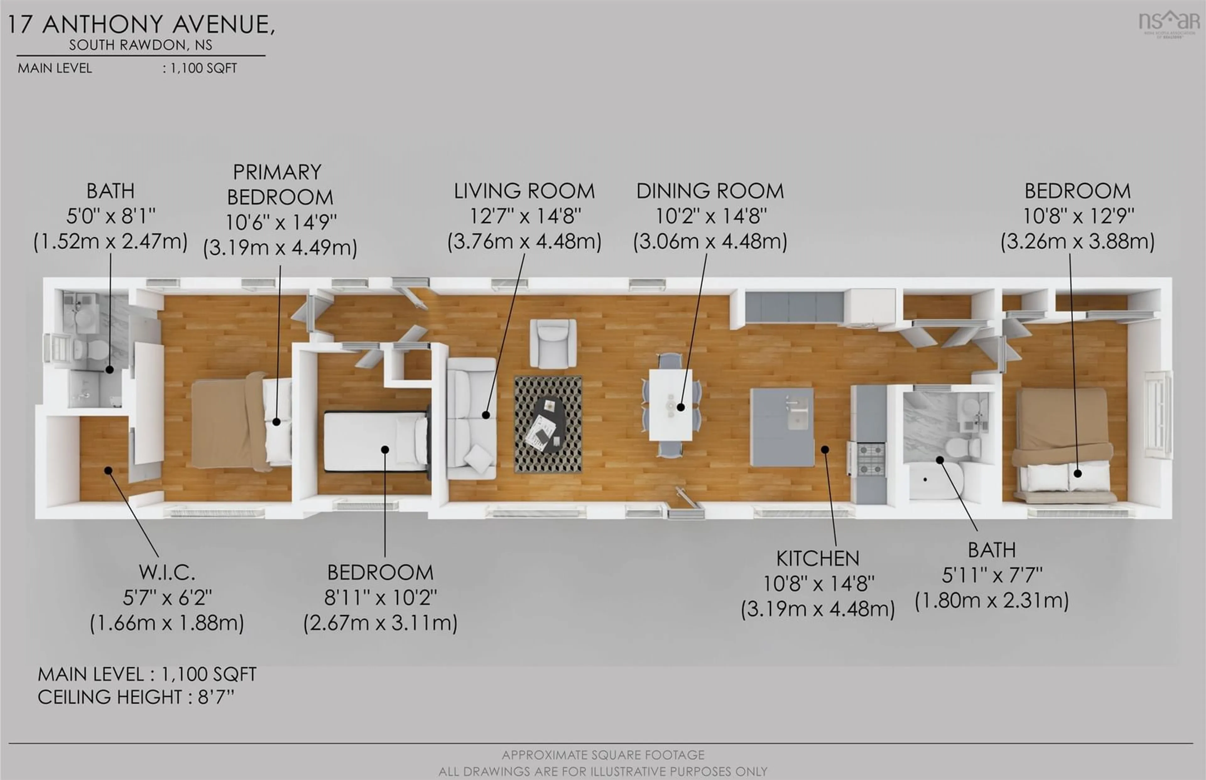 Floor plan for 17 Anthonys Lane, Rawdon Nova Scotia B0N 1Z0
